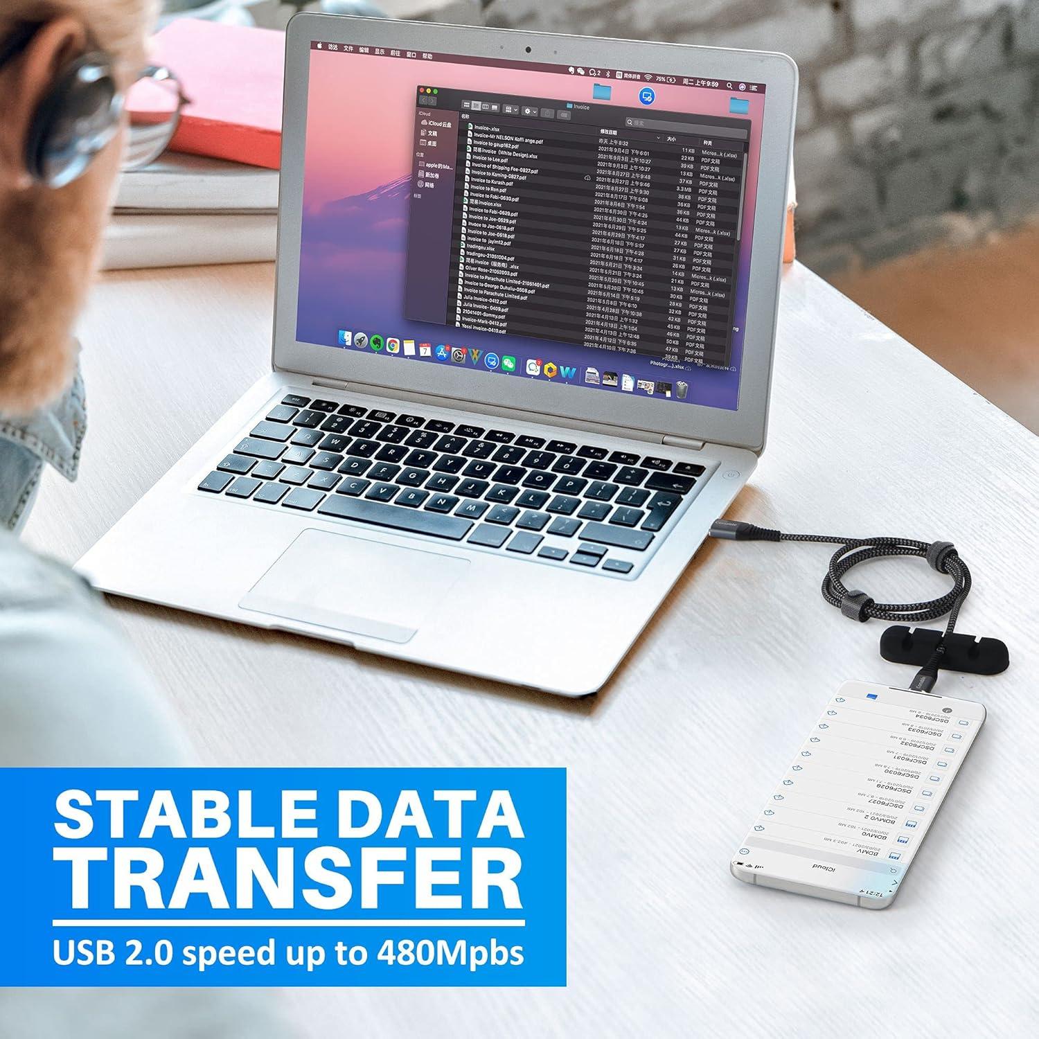 Cable USB C 1.83M Conable 2-Pack Carga Rápida 3A Nylon