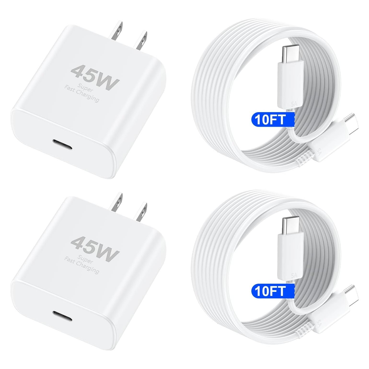 Cargador Rápido USB C 45W para iPhone 16 Pro Max - 10 pies