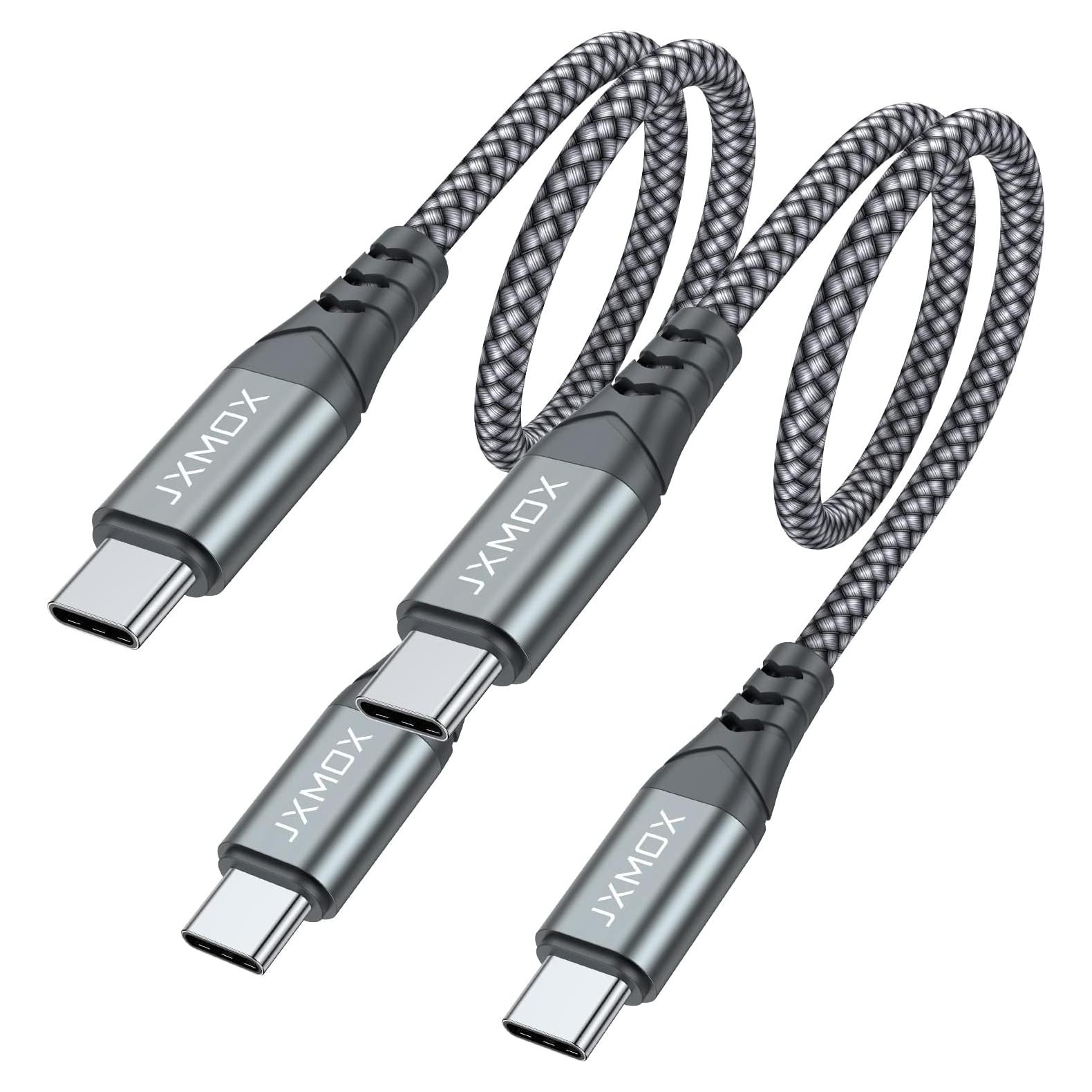 Cable USB C a USB C JXMOX 30.48 cm Carga Rápida 60W
