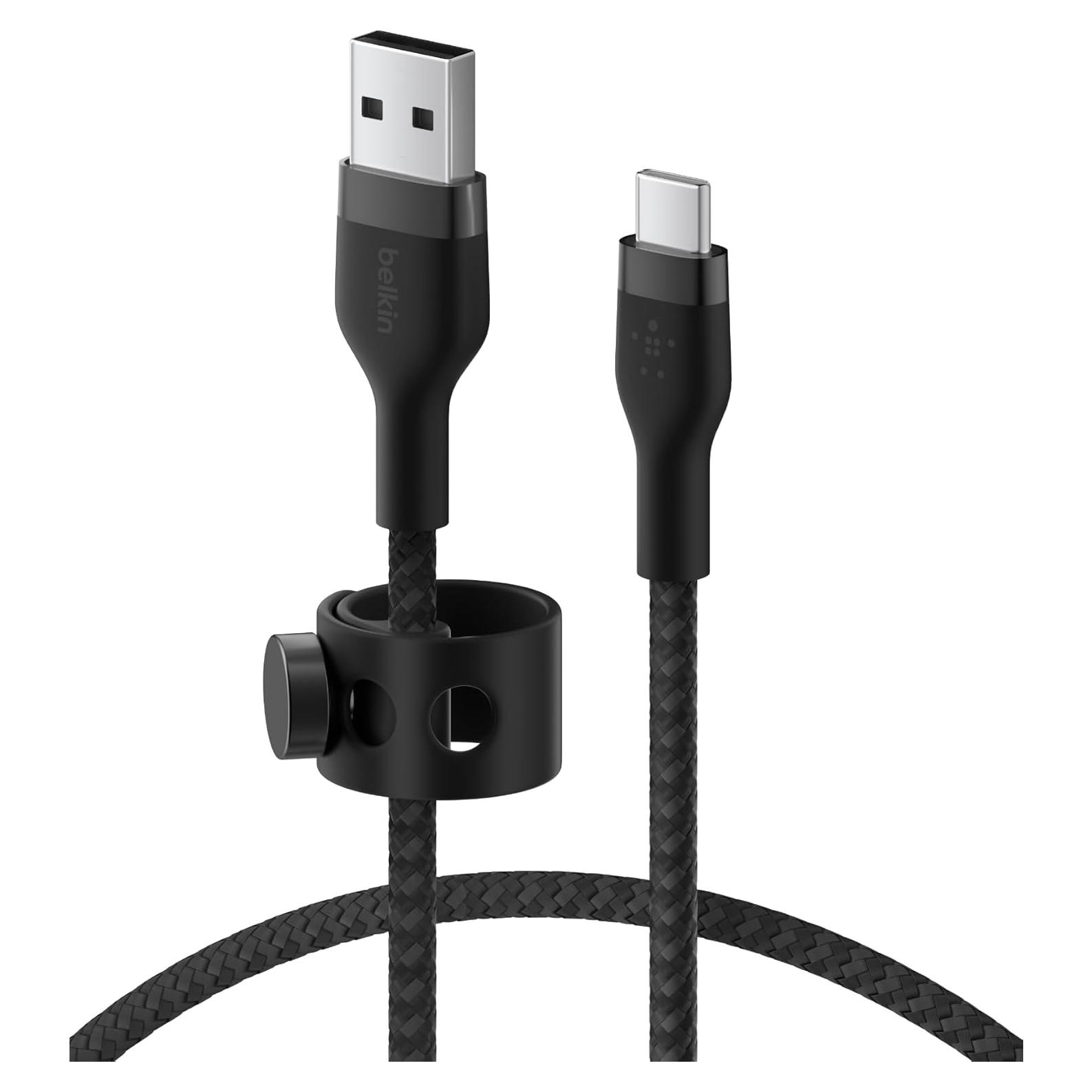 Cable USB-C a USB-A Belkin BoostCharge Pro Flex 1M Negro