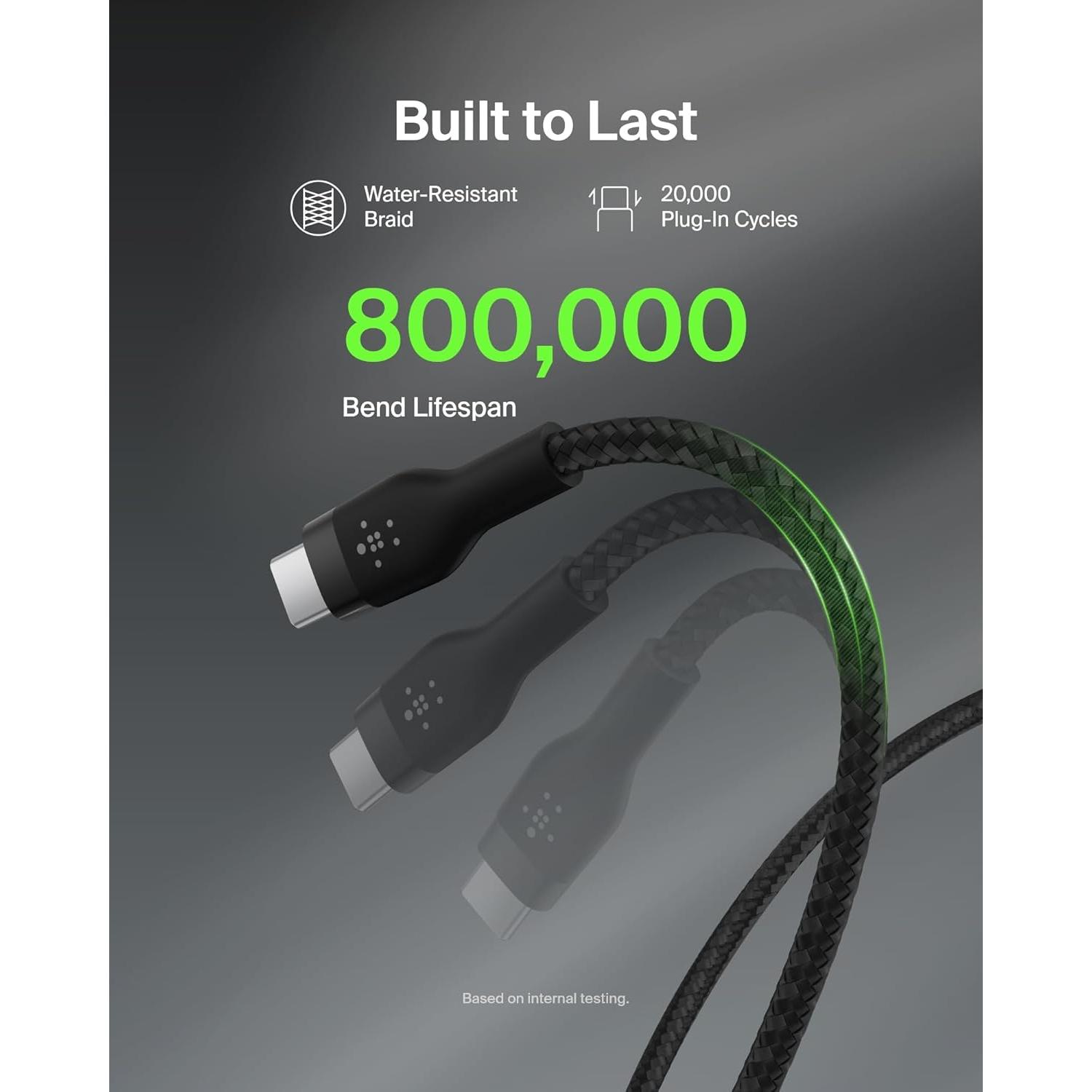 Cable USB-C a USB-A Belkin BoostCharge Pro Flex 1M Negro