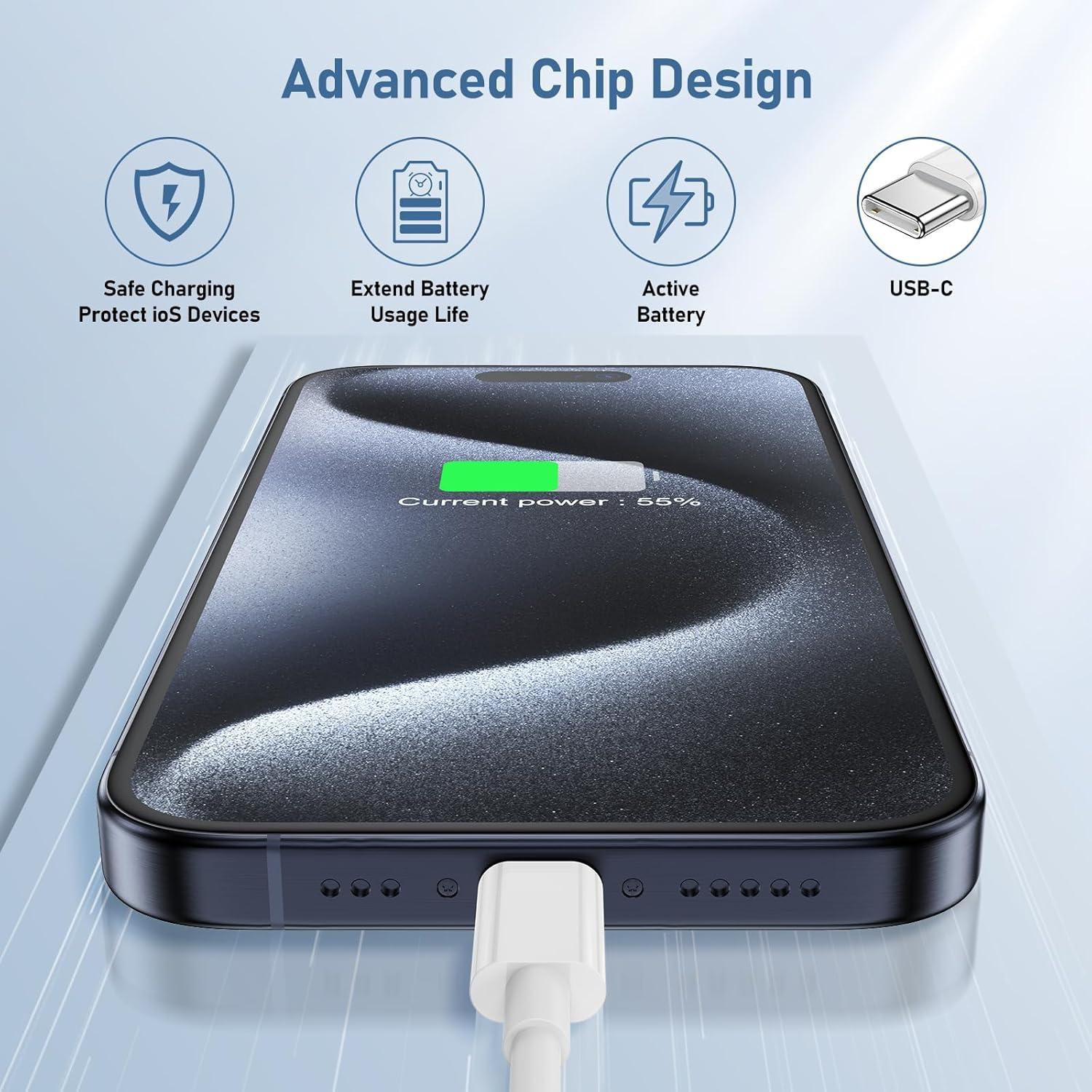 Cable USB C a USB C 60W Gyusity 2Pack 3.05m y 1.83m