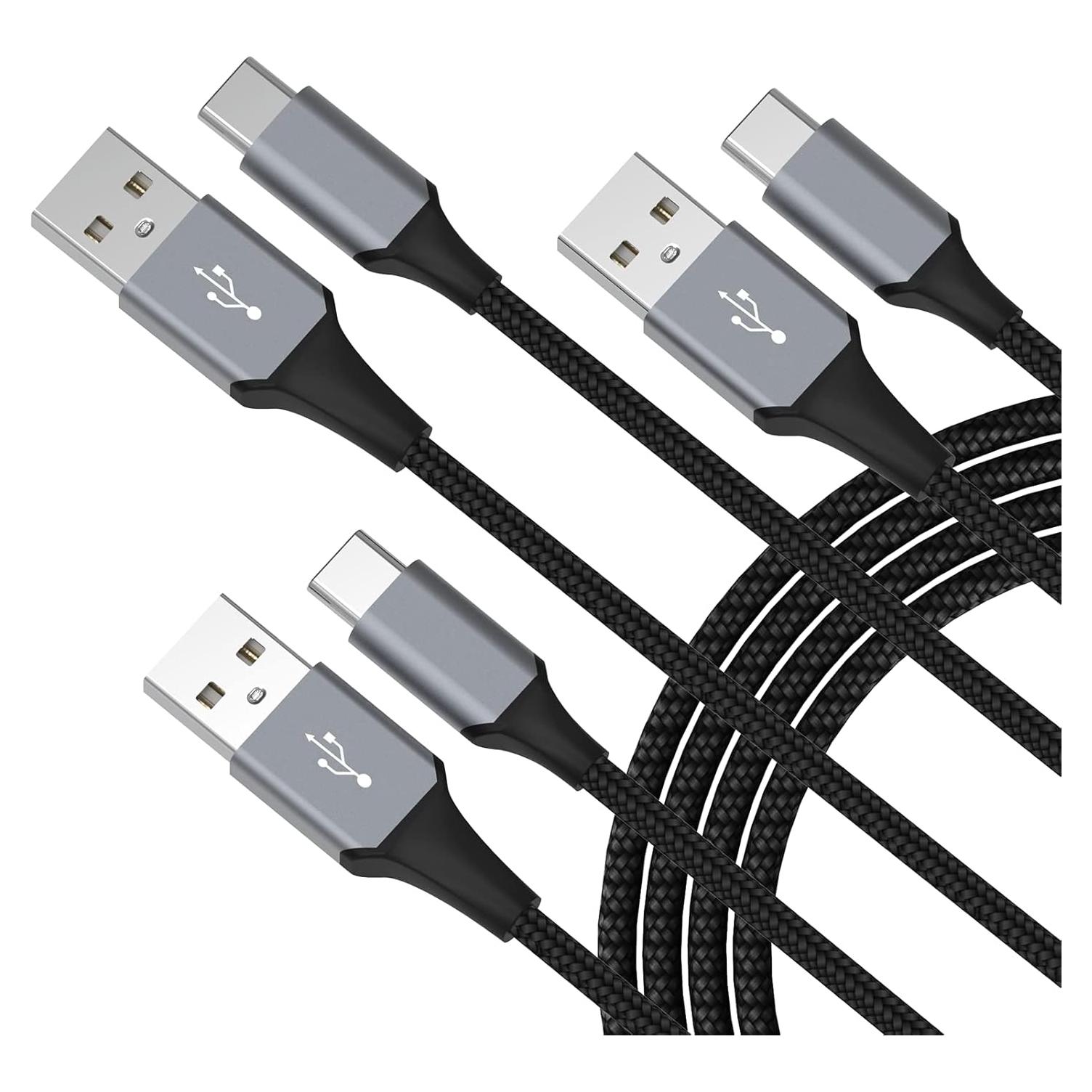 Cable USB C 3-Pack Hrbzo 0.91m y 1.83m Carga Rápida