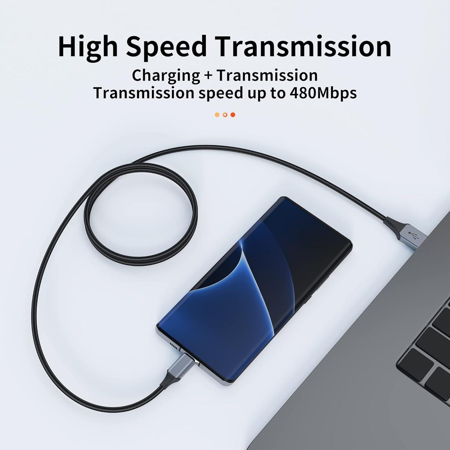 Cable USB C 3-Pack Hrbzo 0.91m y 1.83m Carga Rápida