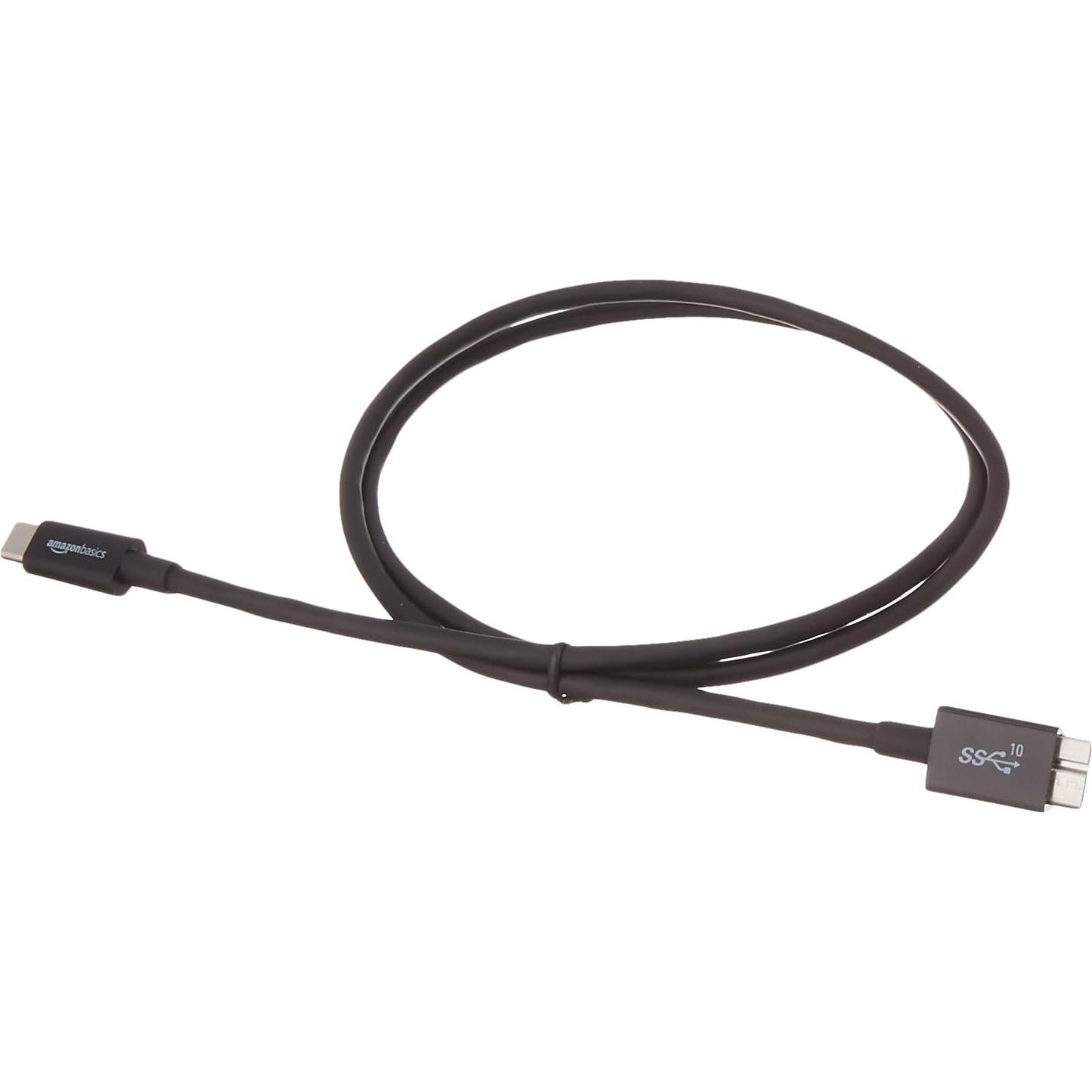 Cable de carga rápida USB-C a Micro USB 3.1 Gen 2 Amazon Basics 0.9m
