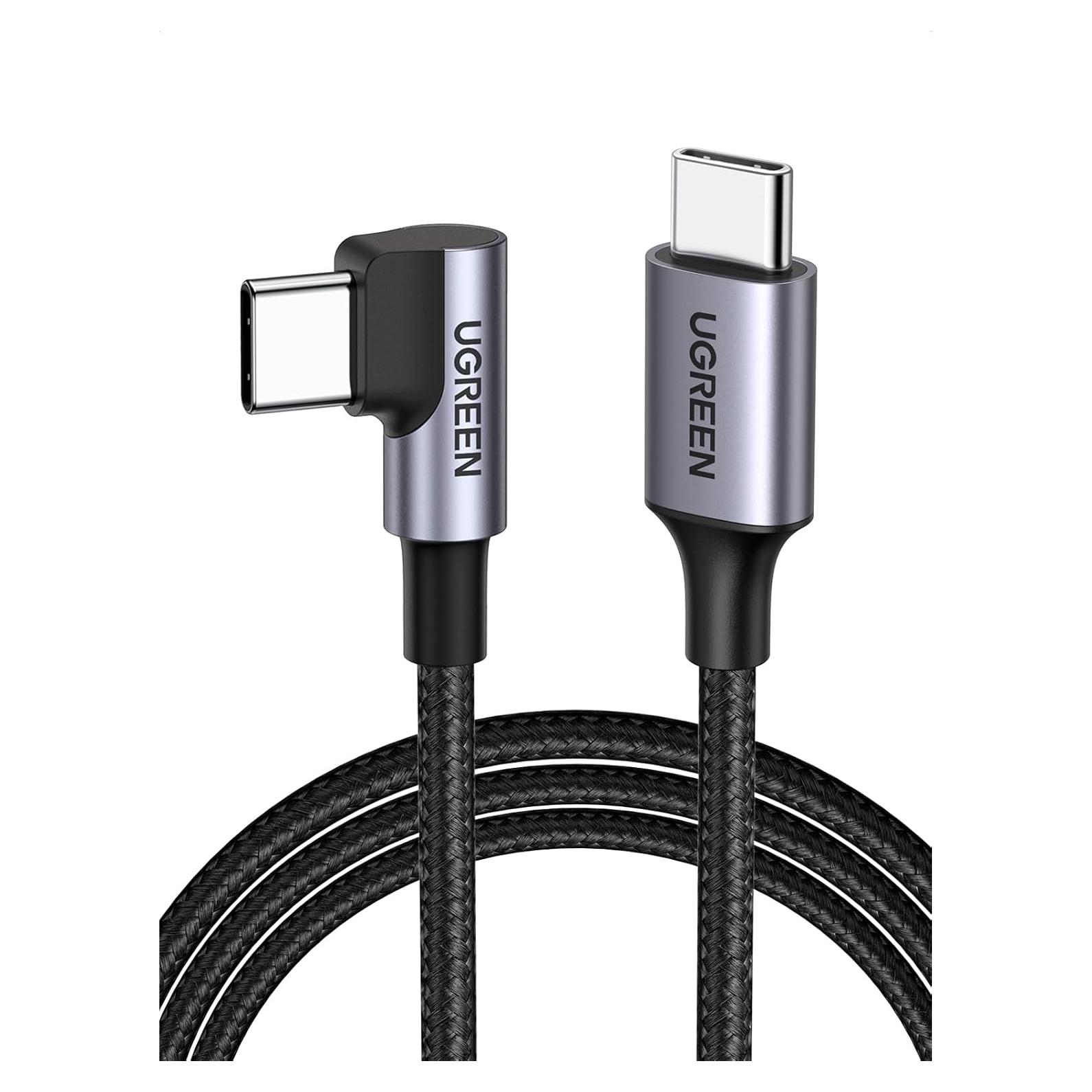 Cable USB C UGREEN 3M 60W Ángulo Recto para iPhone y MacBook