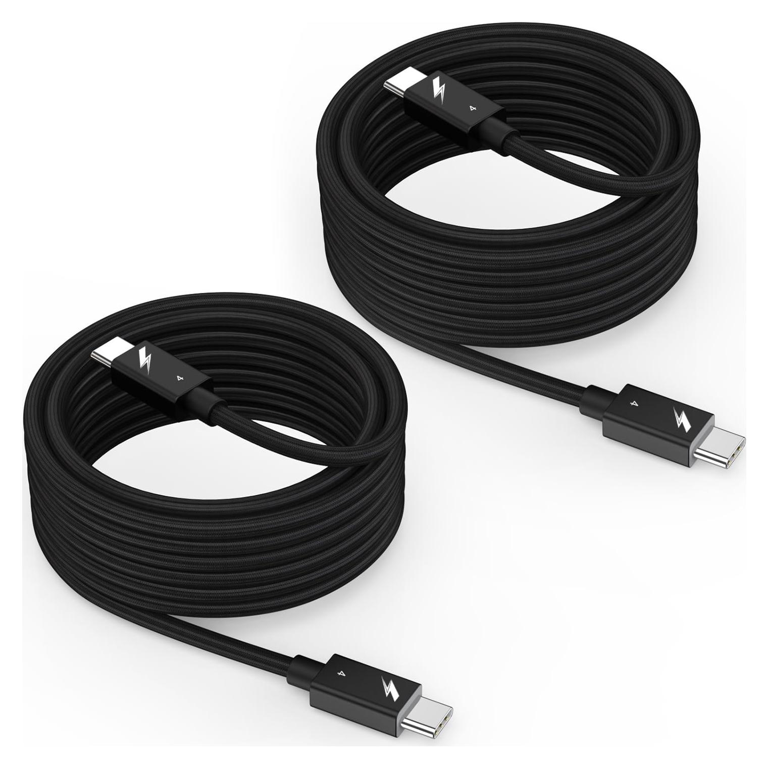 Cable Thunderbolt 4 USB C a USB C 240W 1.83m - Paquete de 2