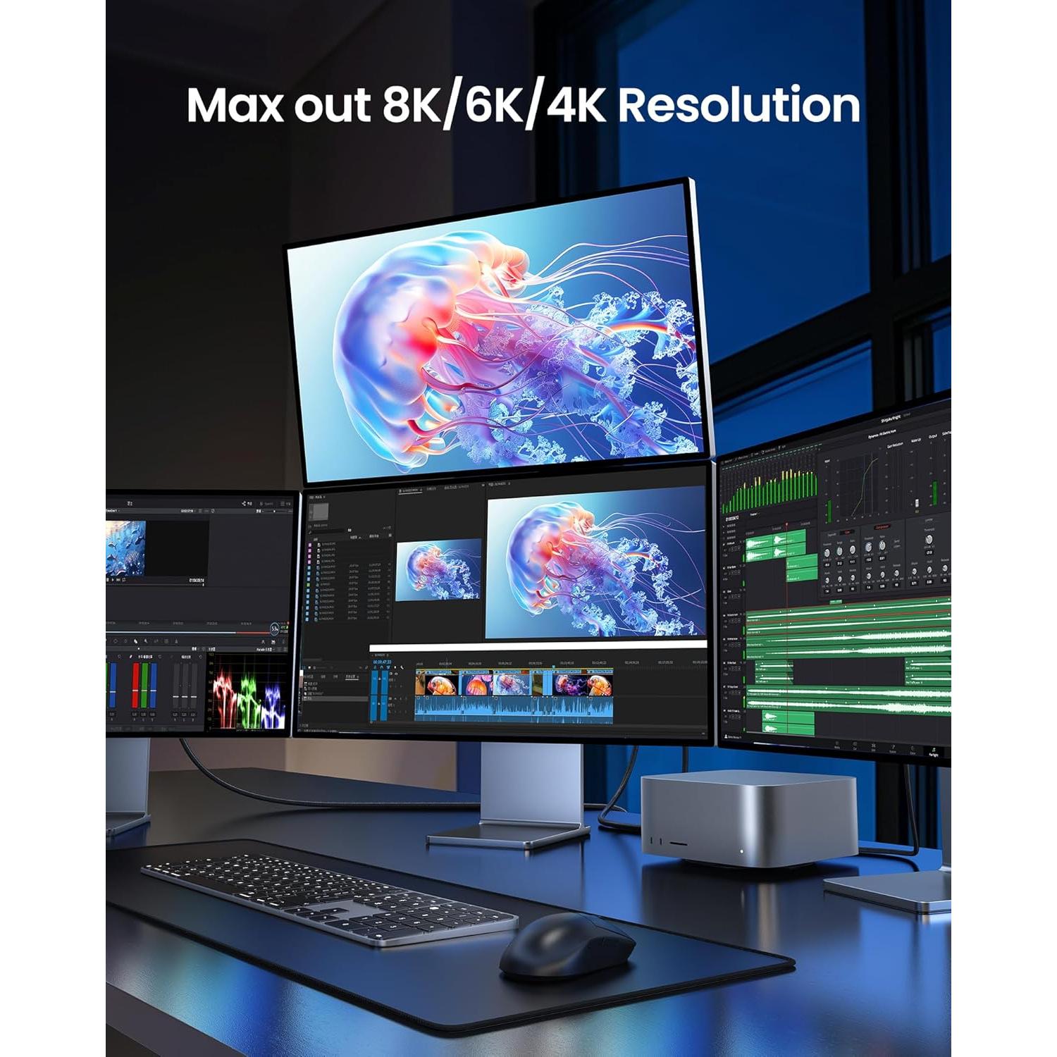 Cable USB 4 Silkland 1M Thunderbolt 4 40Gbps 240W 8K