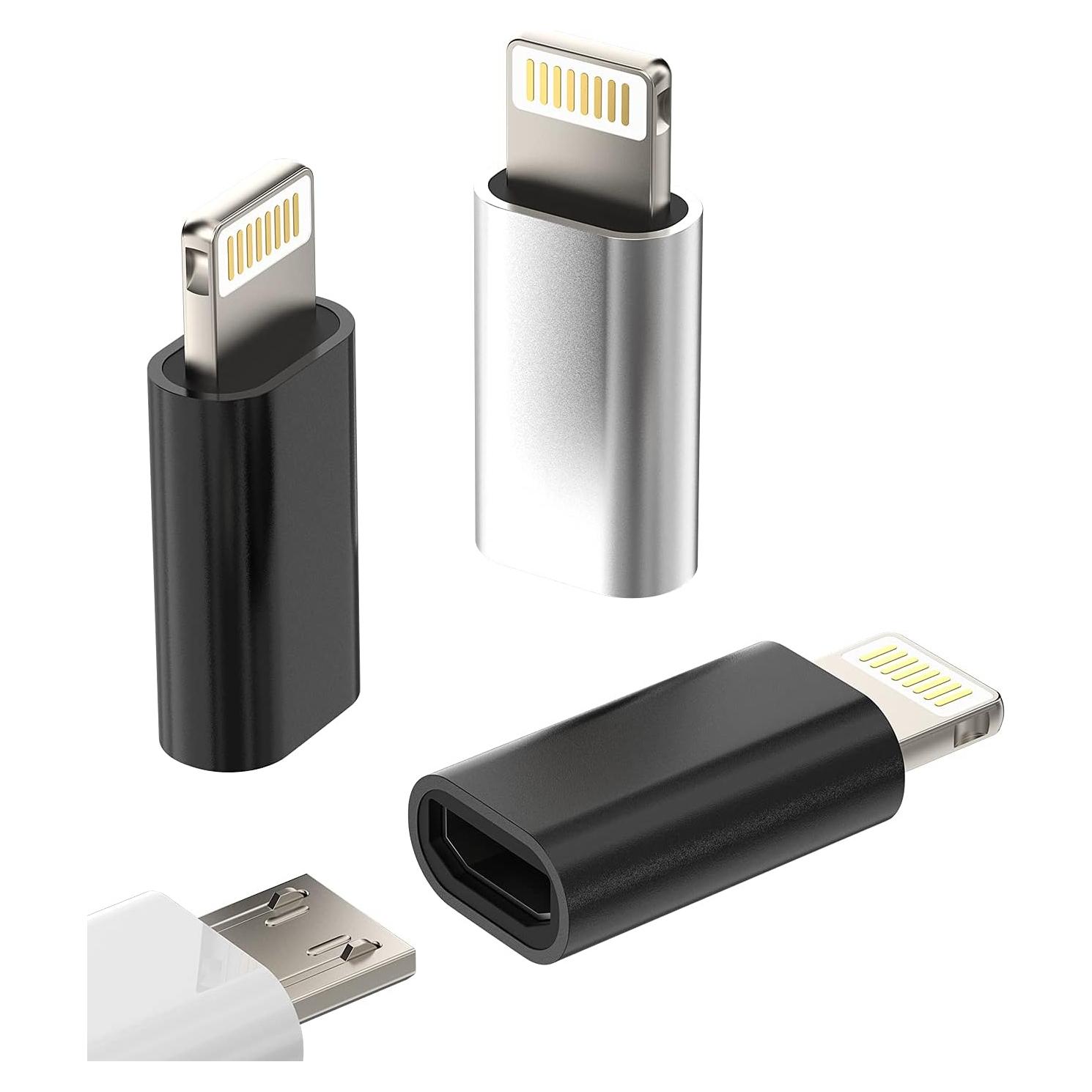 Adaptador Lightning a Micro USB WASRUYI - 3 Pack