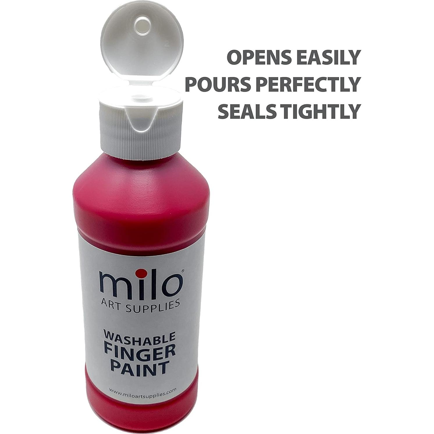 Set de Pintura Lavable Milo 8 Colores 240 ml - No Tóxico