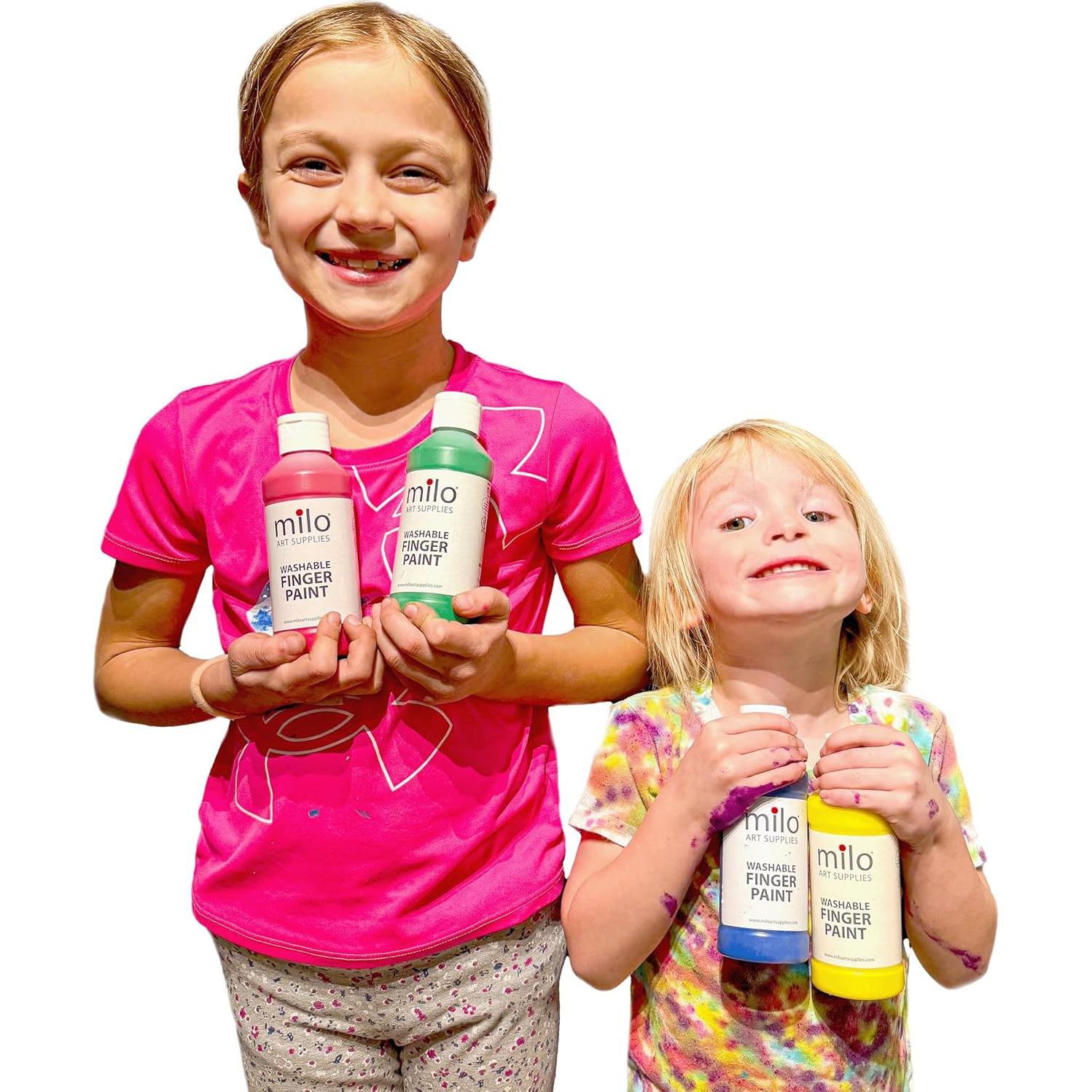 Set de Pintura Lavable Milo 8 Colores 240 ml - No Tóxico