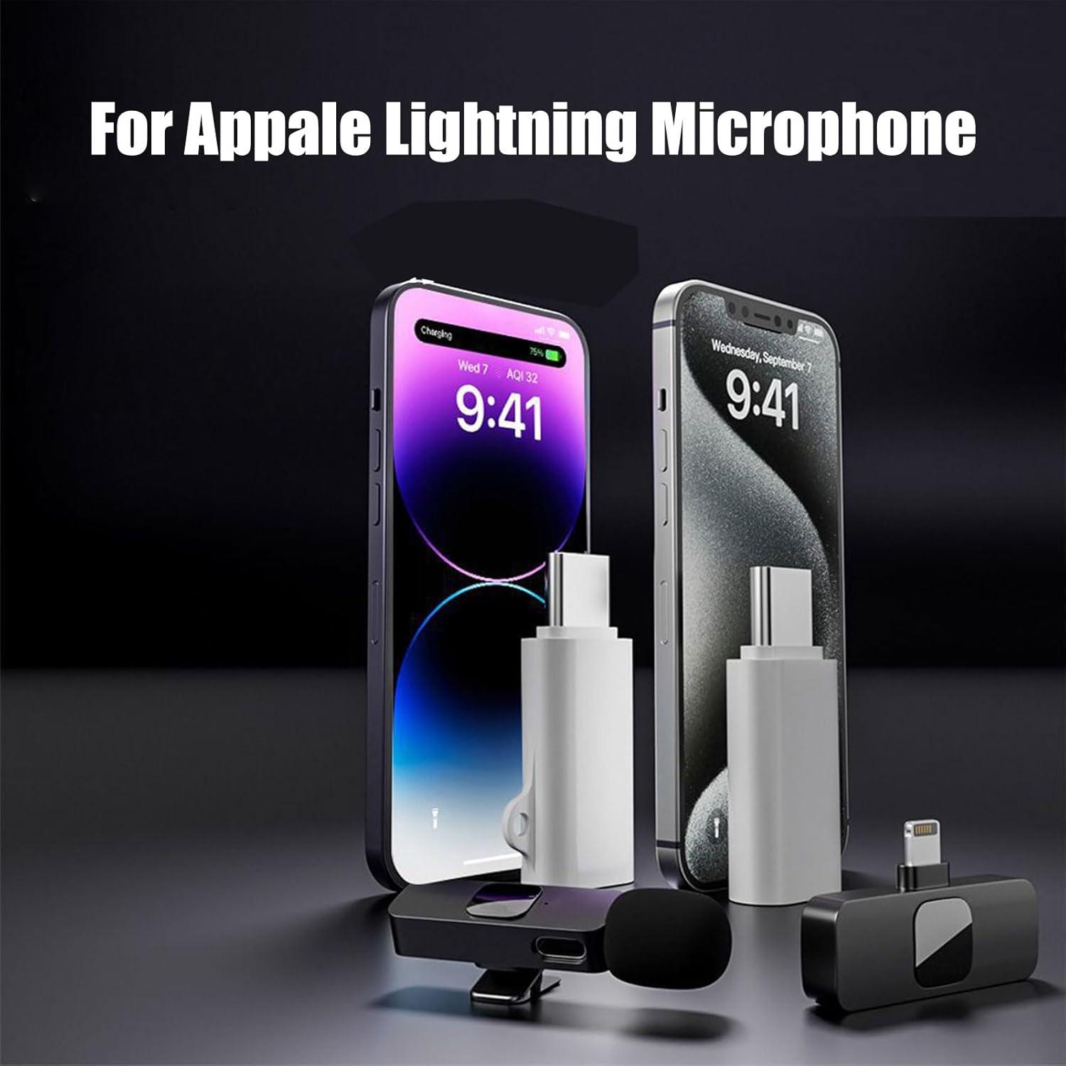 Adaptador de Micrófono Lavalier Lightning a USB-C Fidioto - Paquete de 2