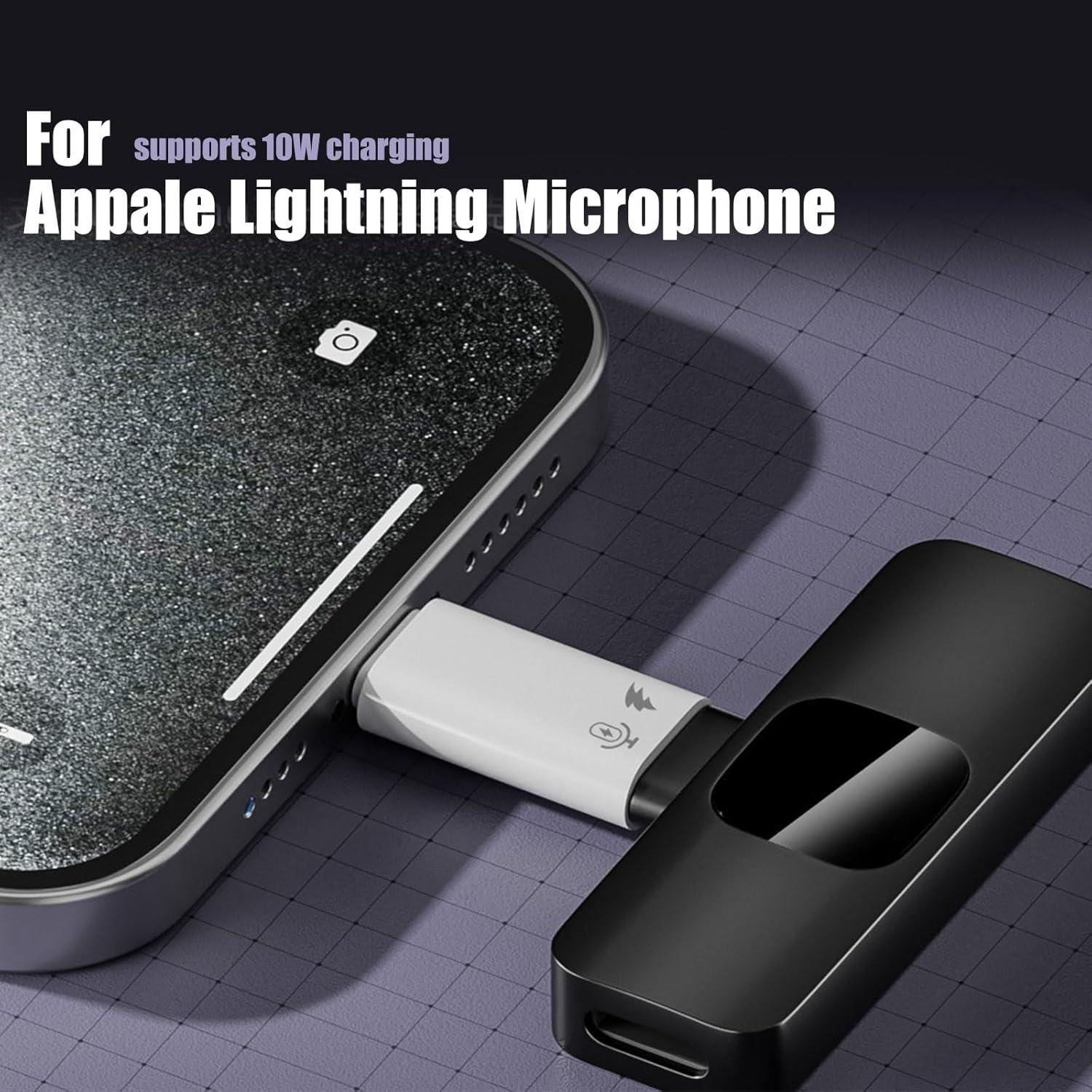 Adaptador de Micrófono Lavalier Lightning a USB-C Fidioto - Paquete de 2