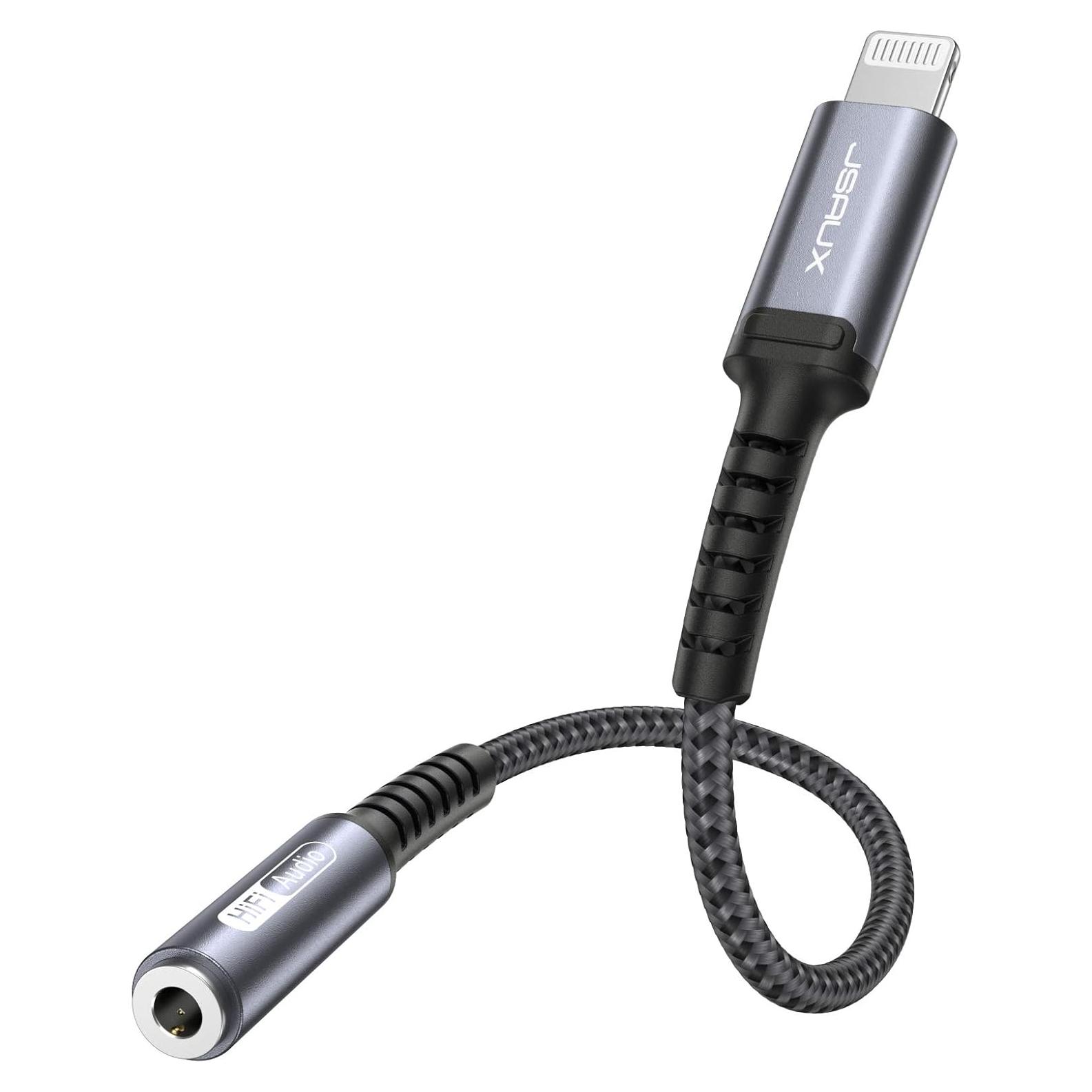 Adaptador JSAUX Lightning a 3.5mm para iPhone - Certificado MFi