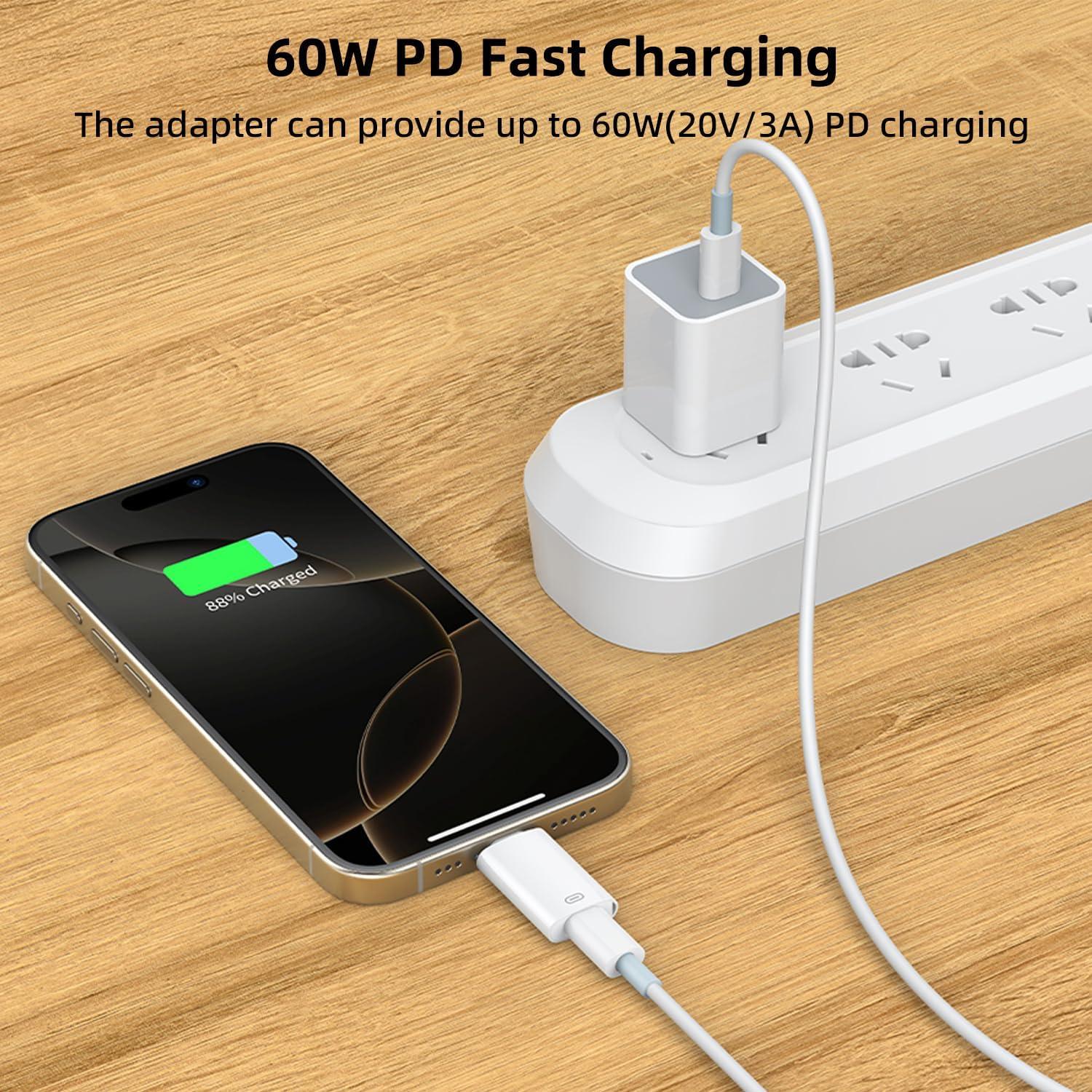 Adaptador de Audio USB C a Lightning Jadebones con Carga Rápida