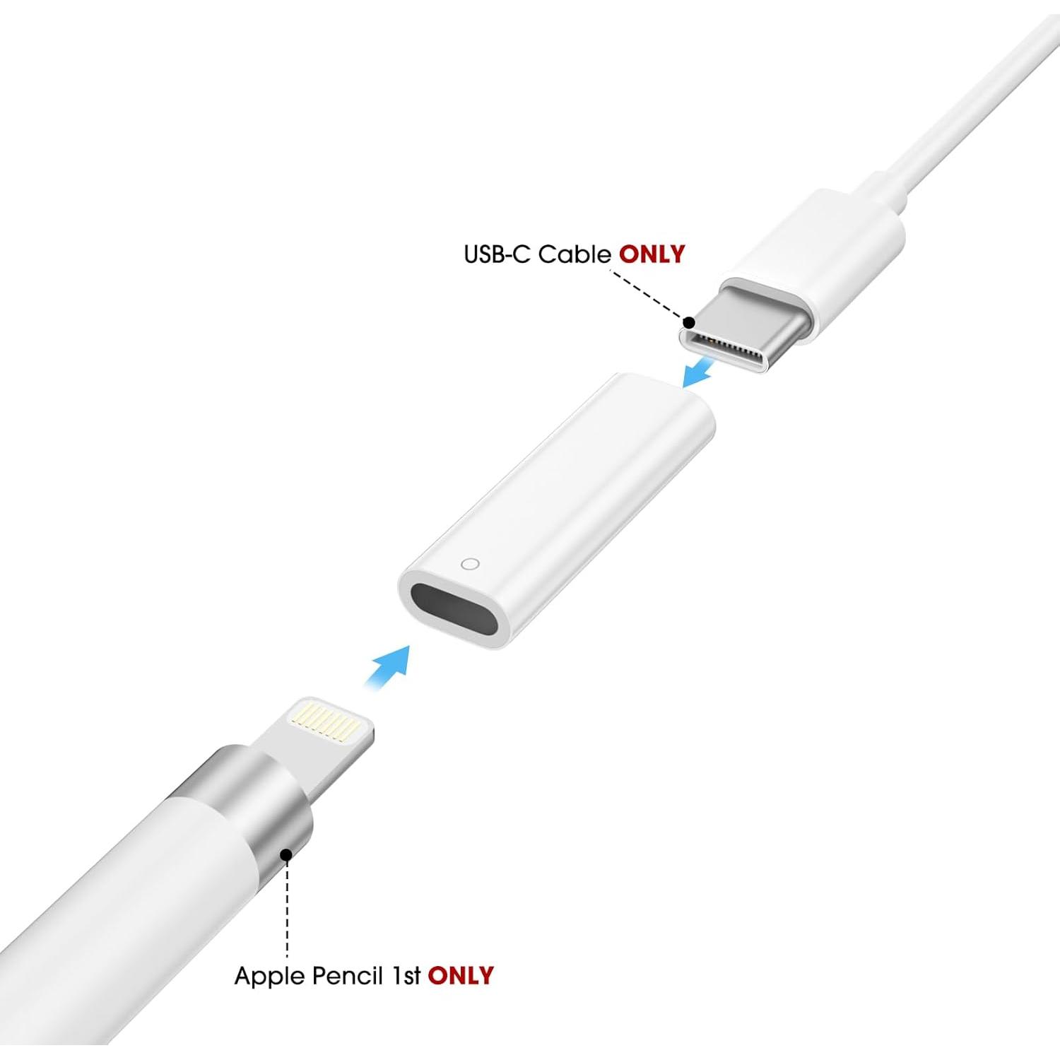 Adaptador de Carga TechMatte USB-C a Lightning para Apple Pencil 1ra Gen