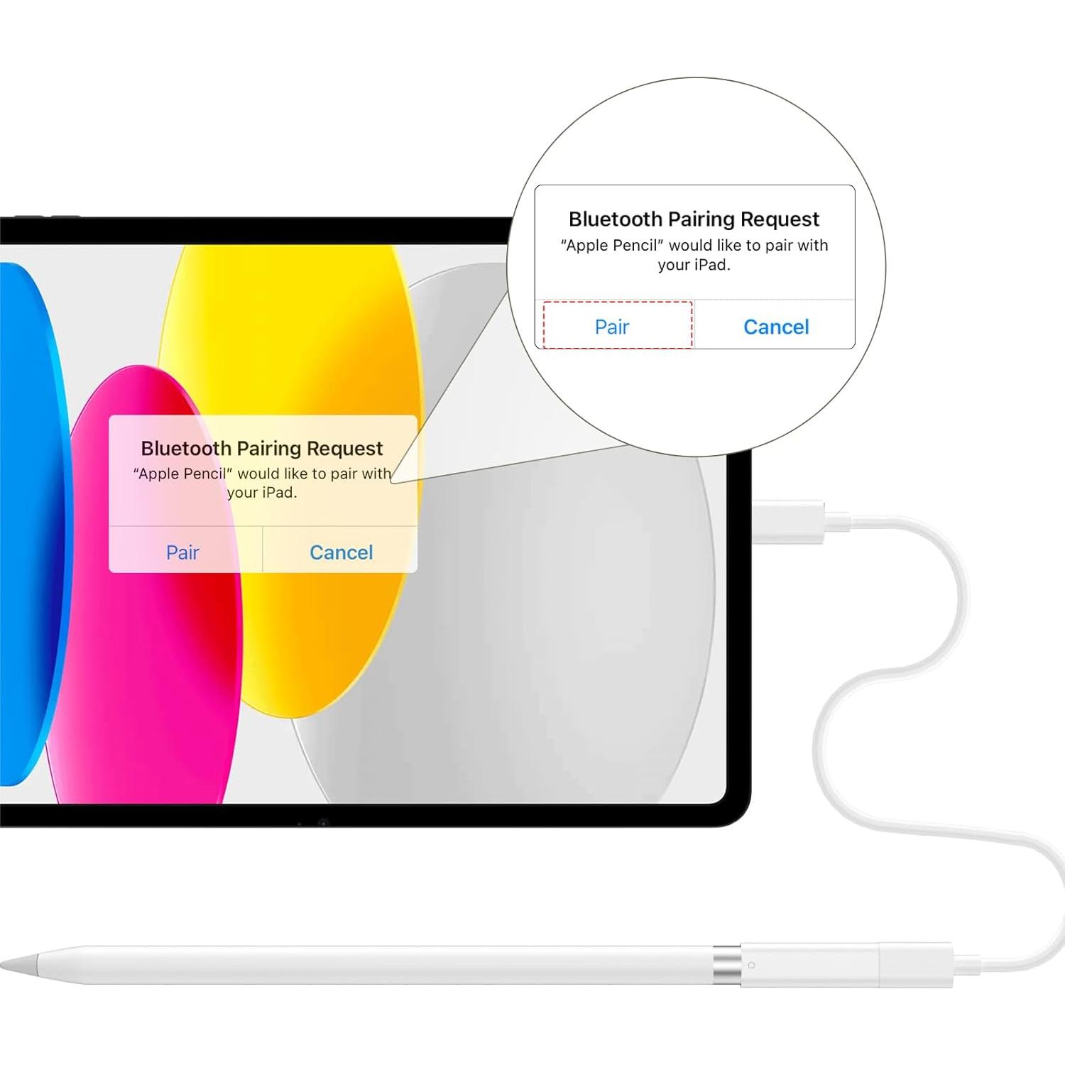 Adaptador de Carga TechMatte USB-C a Lightning para Apple Pencil 1ra Gen