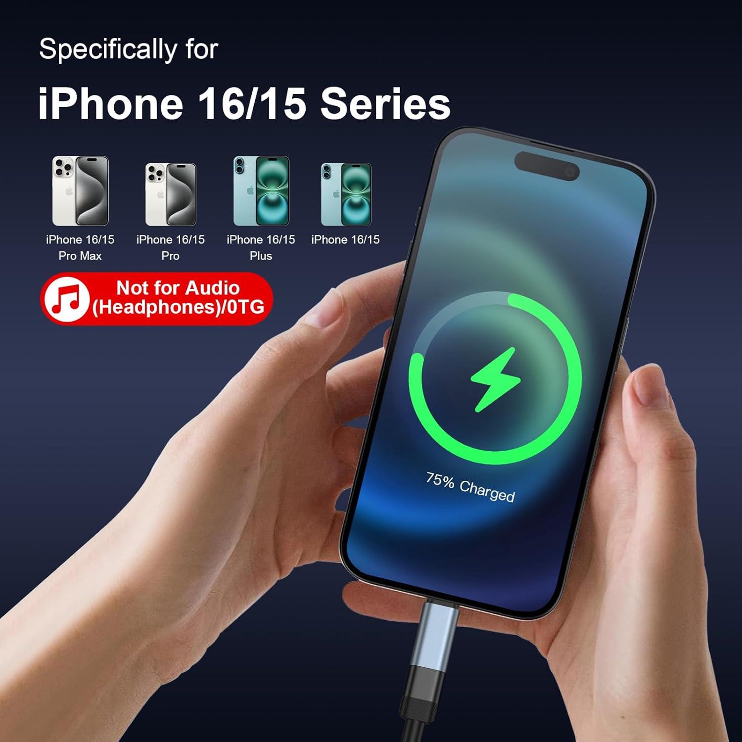 Paquete de 3 Adaptadores Lightning a USB-C Dongguan - Carga Rápida