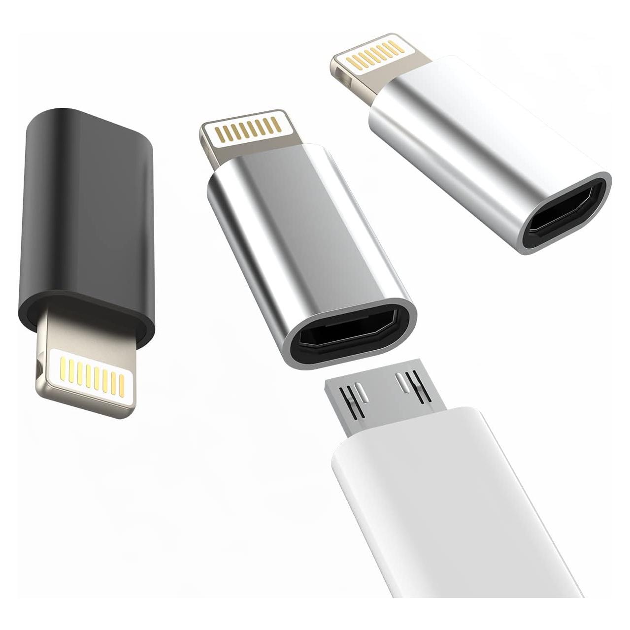 Adaptador Micro USB a Lightning 3 Pack HOYULLI Carga Rápida