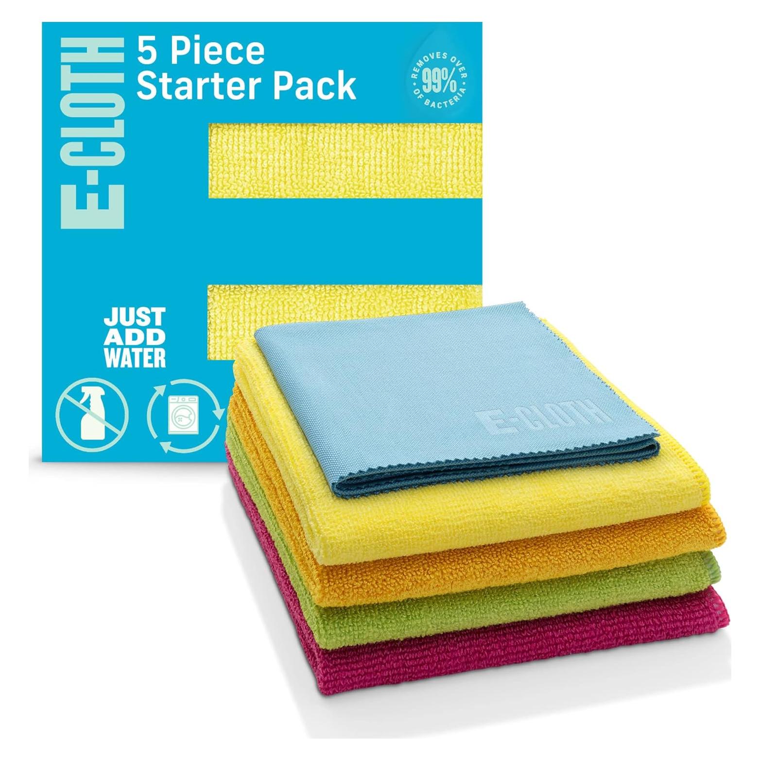 Paquete de Inicio E-Cloth 5 Piezas Microfibra Reutilizable