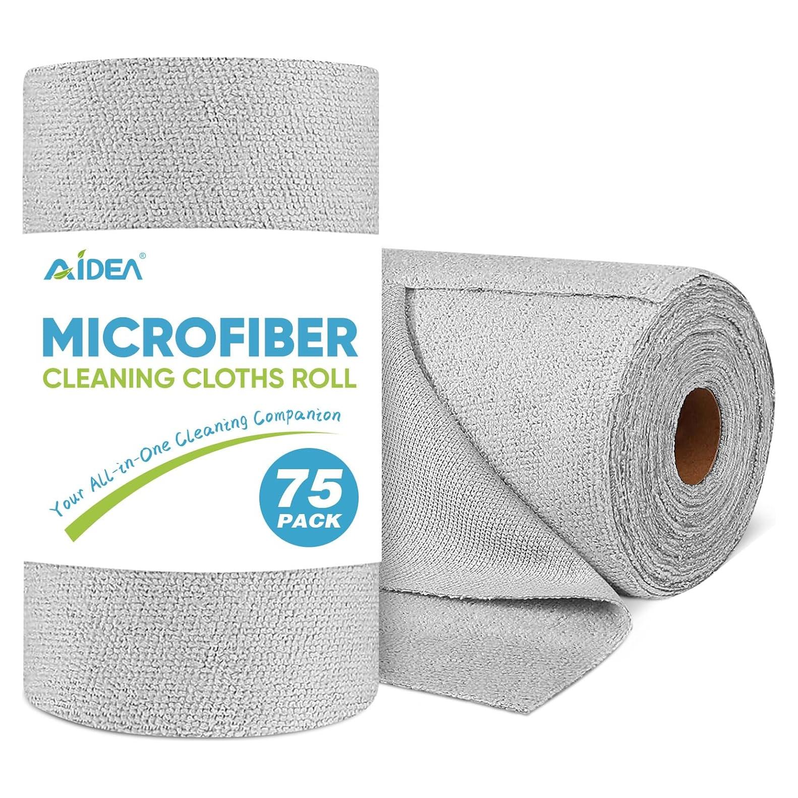 Paños de Limpieza de Microfibra AIDEA 75PK Gris 29.2x29.2cm