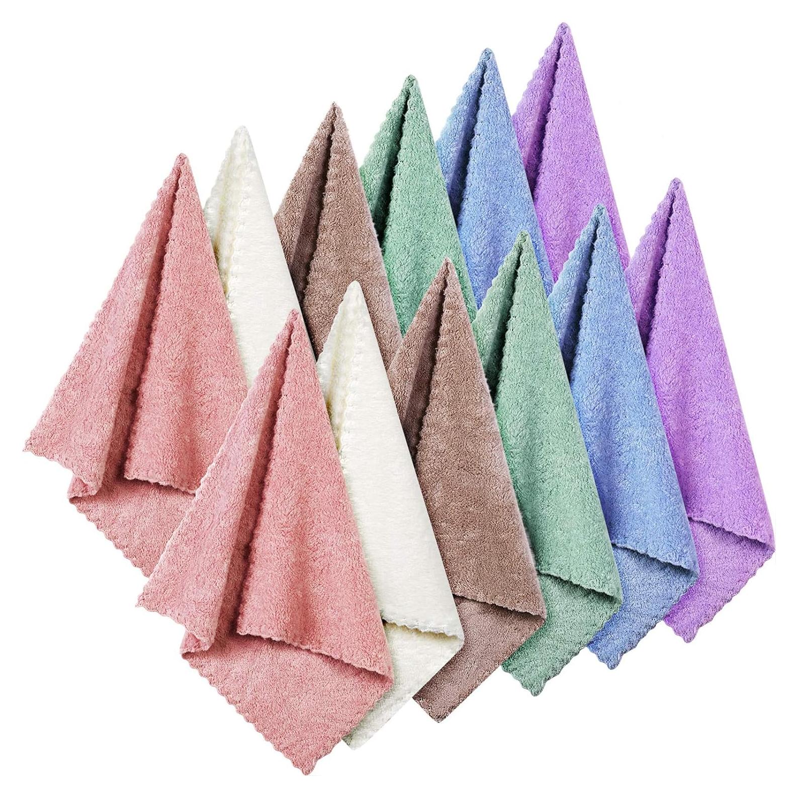 Paños de Lavado Facial Syhood 12 Piezas Microfibra 30x30 cm