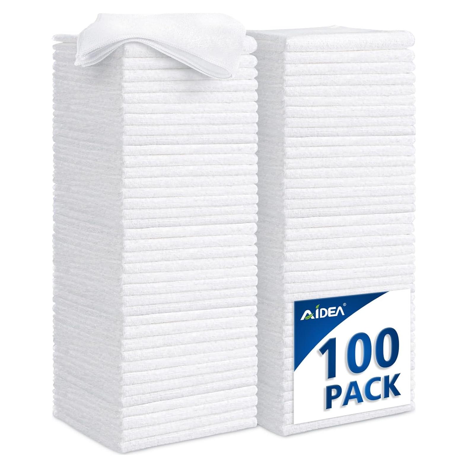 Paño de Microfibra AIDEA Blanco 29.2x29.2 cm 100 Unidades