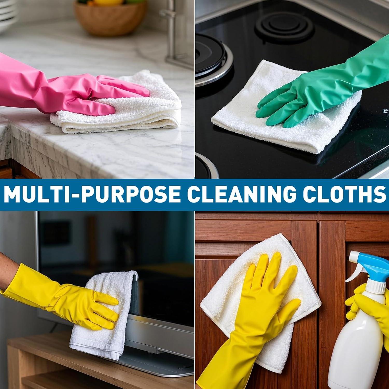 Paquete de 400 Paños de Microfibra TEAWOO 30x30 cm Blancos