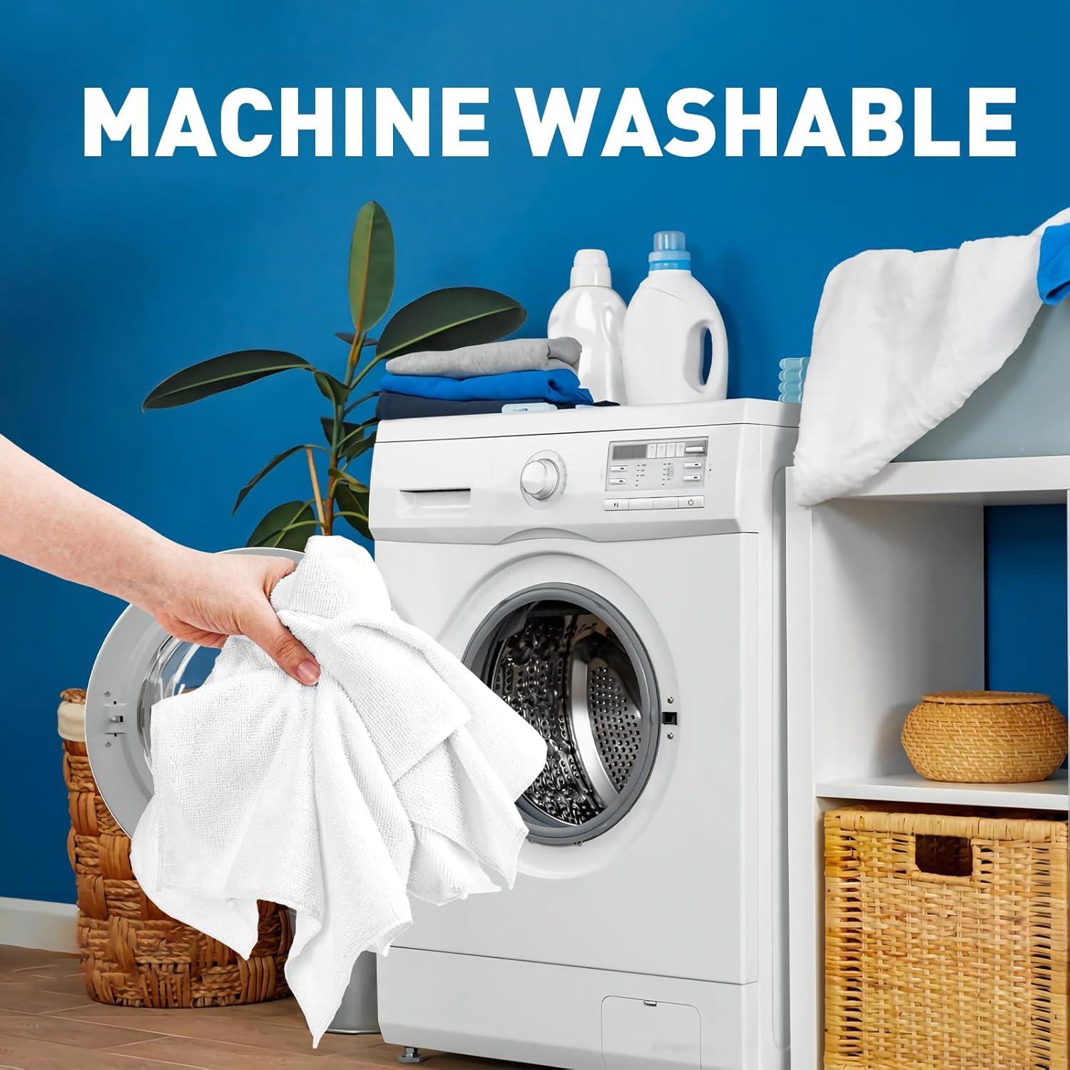 Paquete de 400 Paños de Microfibra TEAWOO 30x30 cm Blancos