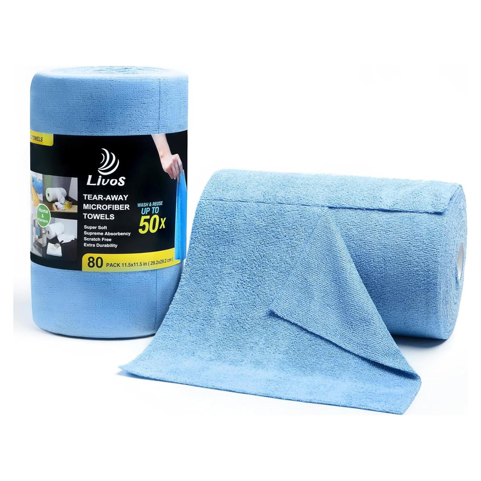 Paños de Microfibra Reutilizables LIVOS - 80 Unidades 29.2cm