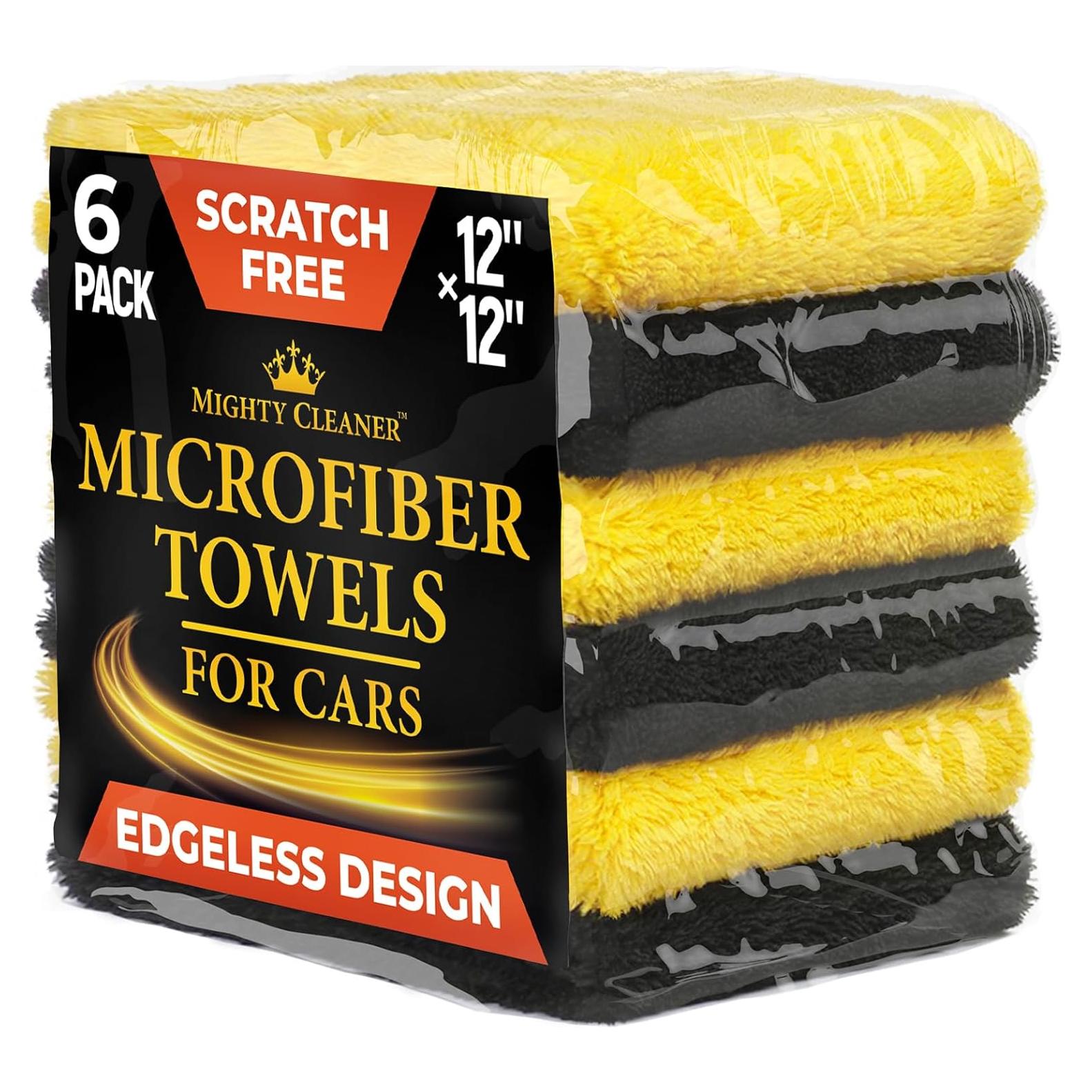 Toallas de Microfibra Sin Bordes Mighty Cleaner - 6 Piezas 30x30cm