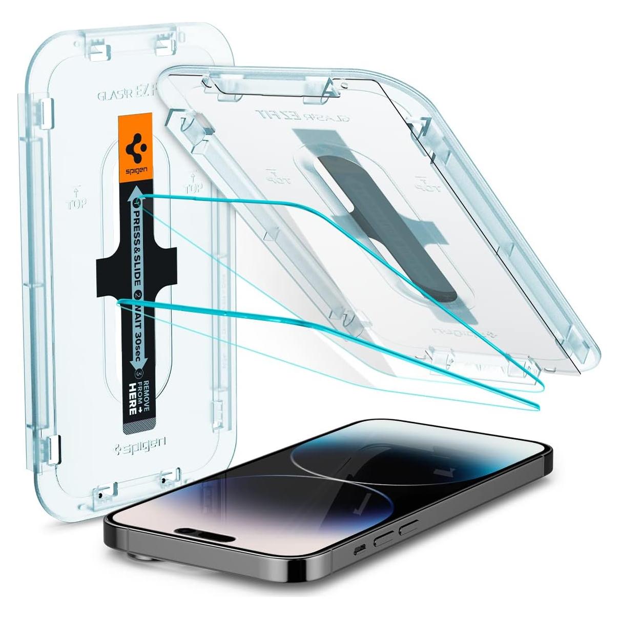 Protector de Pantalla Vidrio Templado Spigen iPhone 14 Pro - 2 Paquete