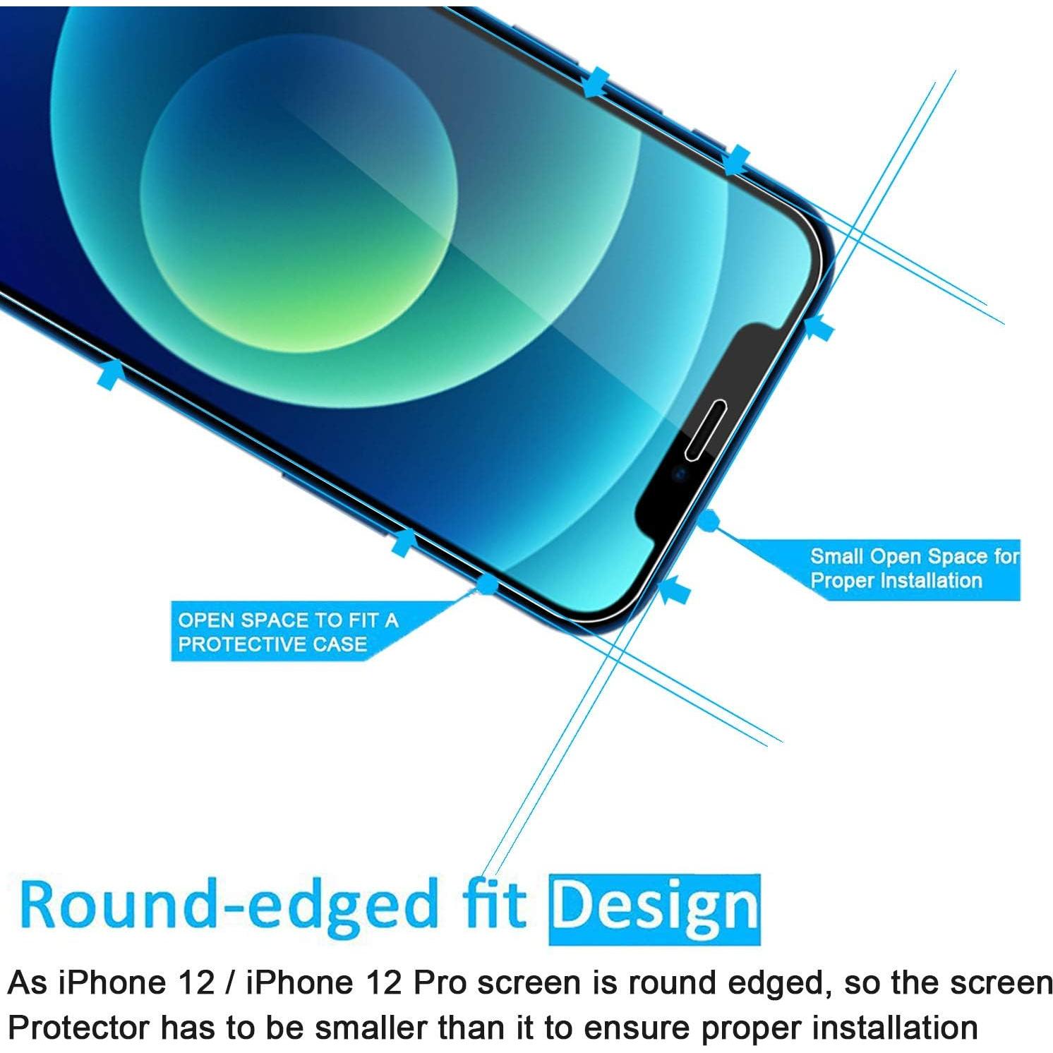 Protector de Pantalla Vidrio Templado NEW'C para iPhone 12/12 Pro 15.5 cm