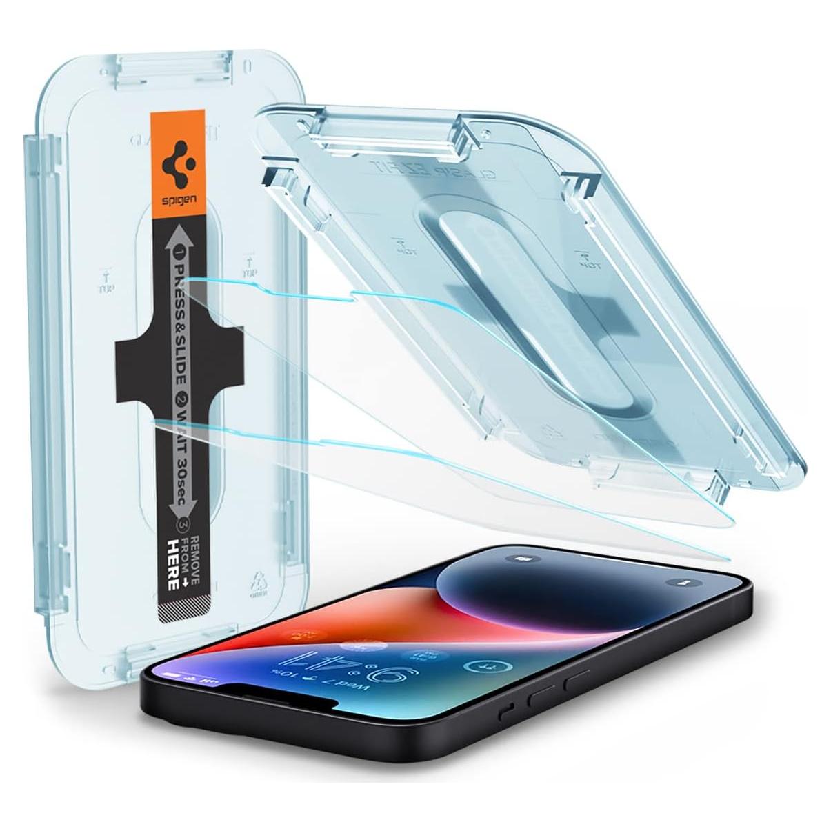 Protector de Pantalla Vidrio Templado Spigen iPhone 14 Plus/13 Pro Max [2 Unidades]