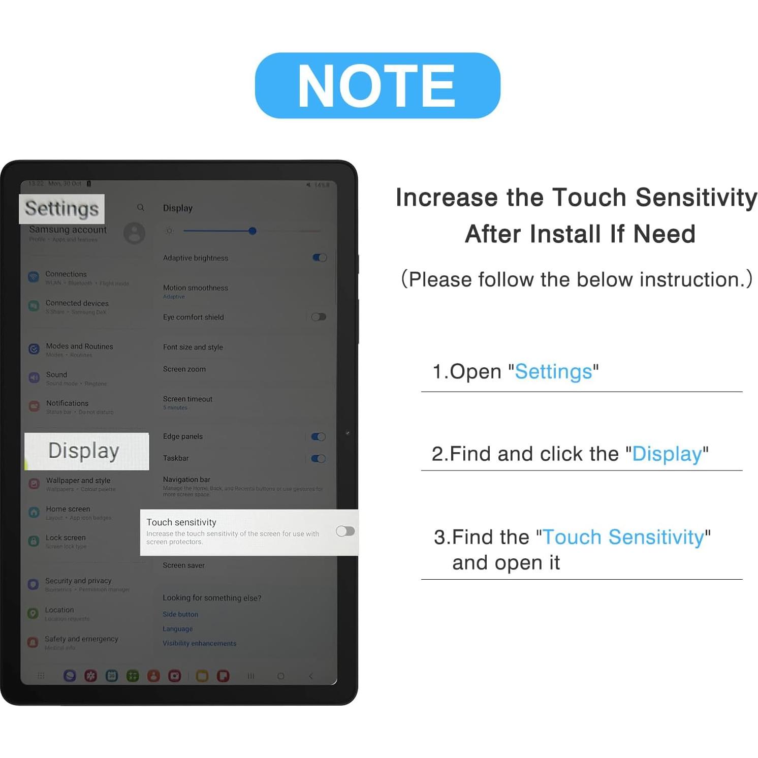 Protector de Pantalla Vidrio Templado SPARIN para Samsung Galaxy Tab A9 Plus 11"