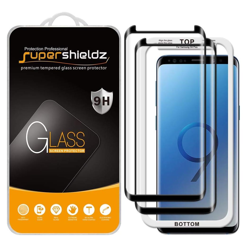 Protector de Pantalla Vidrio Templado Supershieldz para Galaxy S9 Plus - 2 Unidades