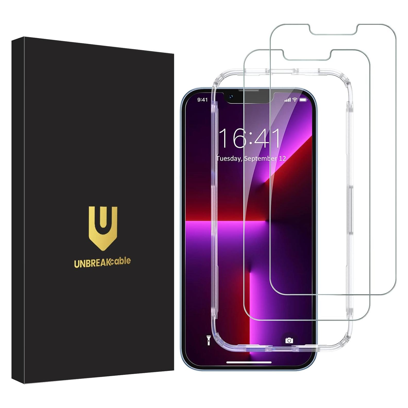 Protector de Pantalla UNBREAKcable para iPhone 14 Plus/13 Pro Max 2-Pack