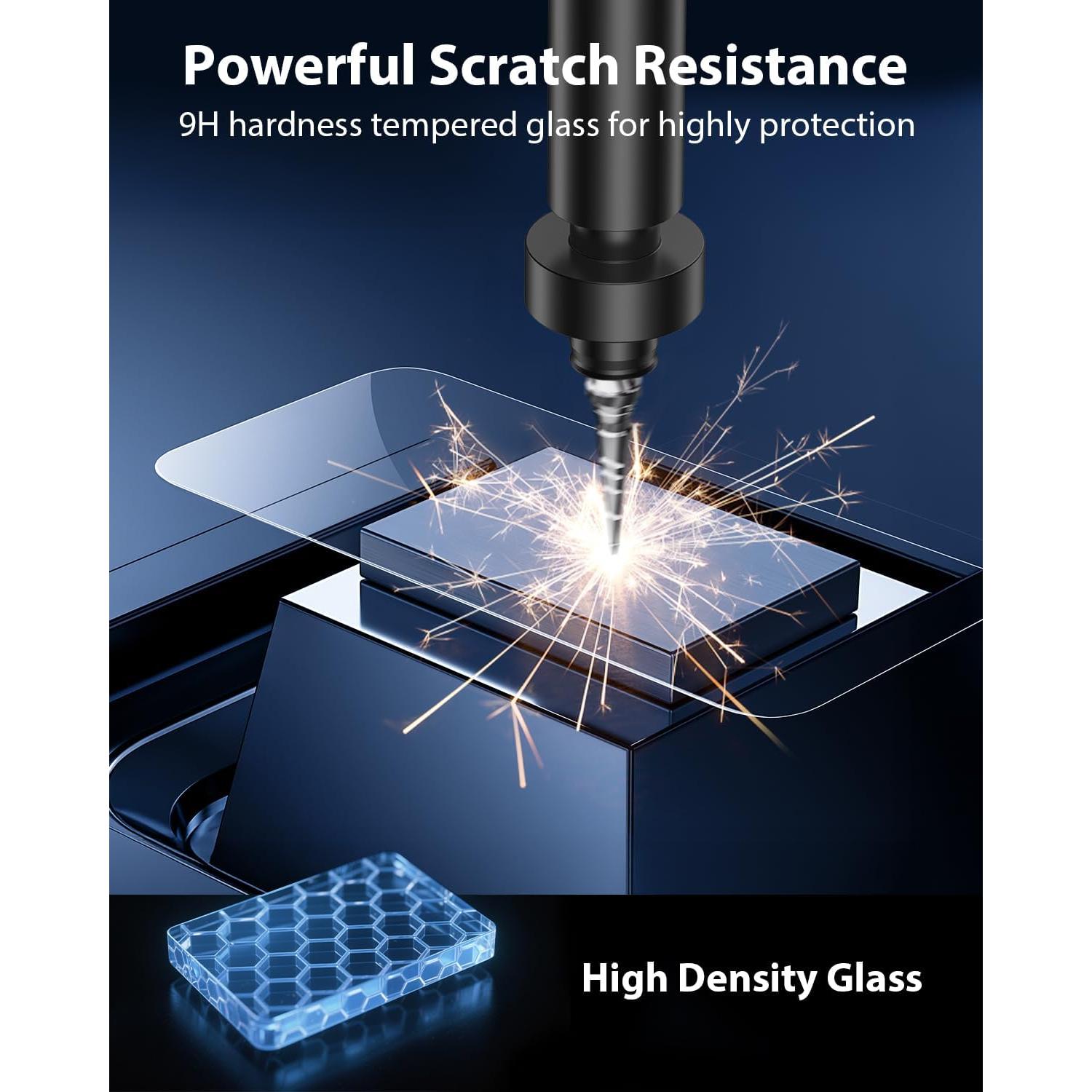 Mkeke Protector de Pantalla Vidrio Templado para iPhone 16/15 6.1"