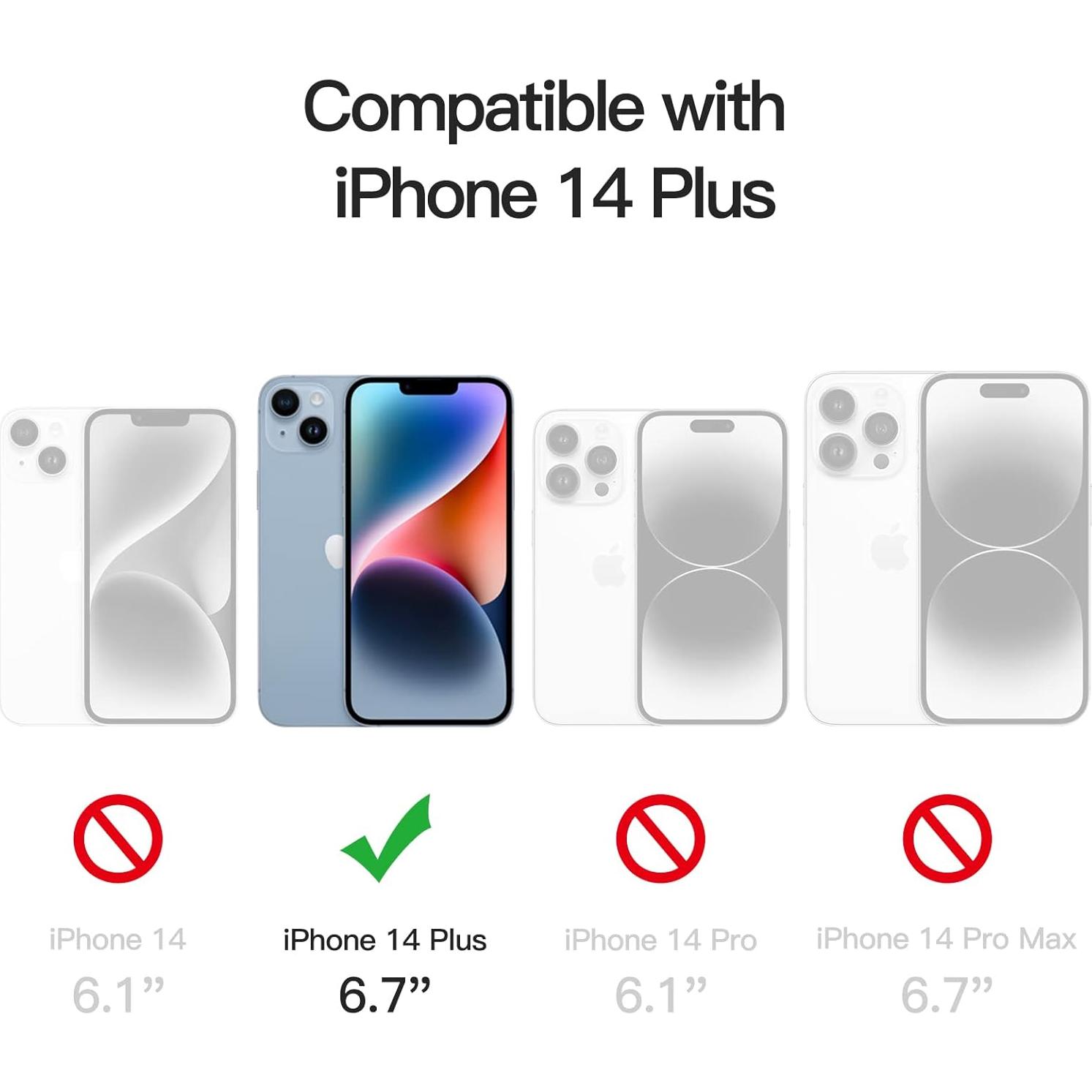 Protector de Pantalla JETech para iPhone 14 Plus 6.7" Vidrio Templado