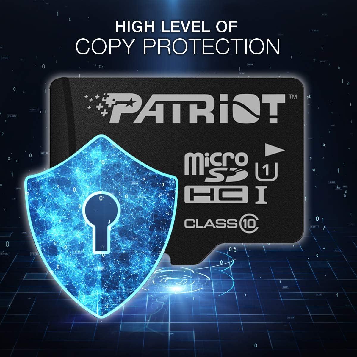 Tarjeta Micro SD Patriot LX 64GB Paquete de 5 Clase 10