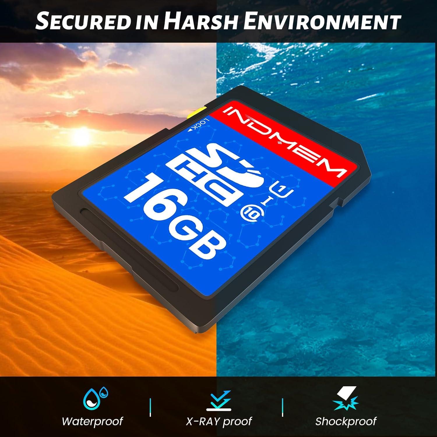 Tarjeta SD INDMEM 16GB Clase 10 - 8 Paquetes MLC