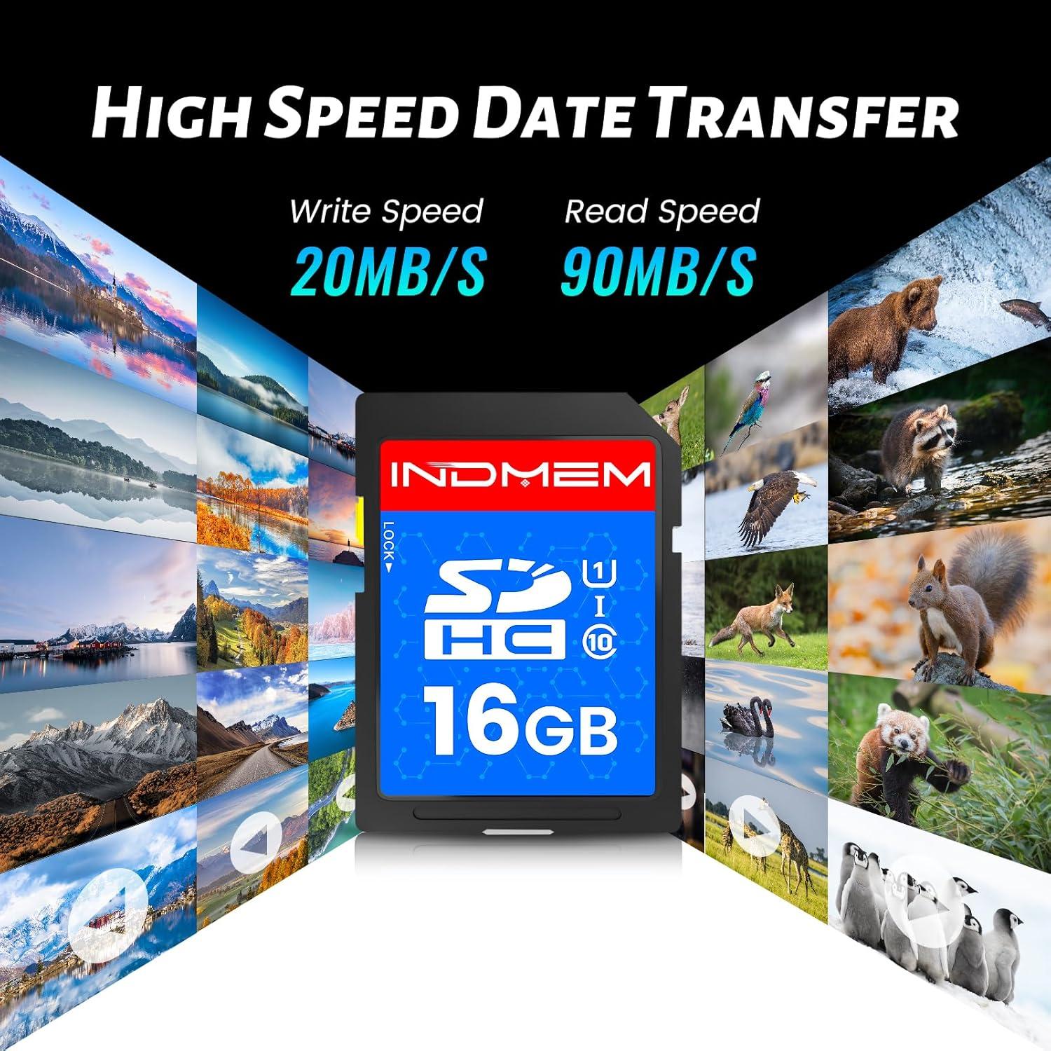 Tarjeta SD INDMEM 16GB Clase 10 - 8 Paquetes MLC