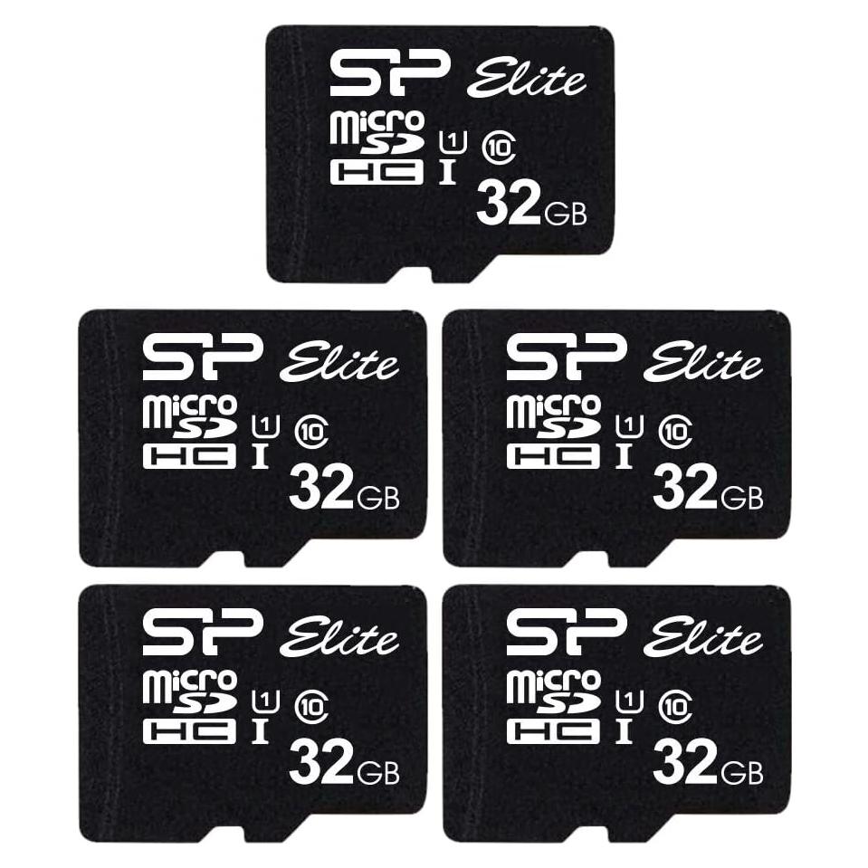 Paquete de 5 Tarjetas MicroSD 32GB Silicon Power Elite