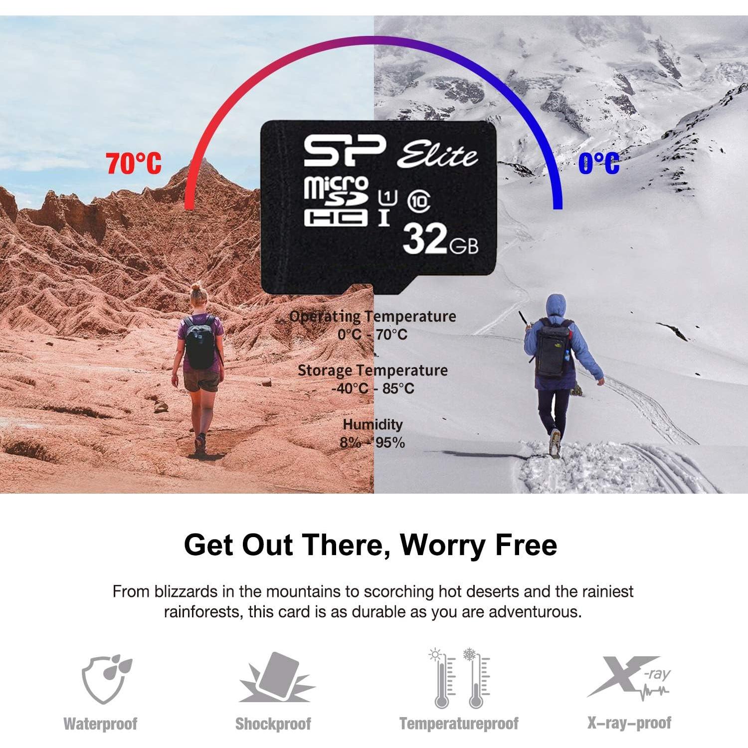 Paquete de 5 Tarjetas MicroSD 32GB Silicon Power Elite