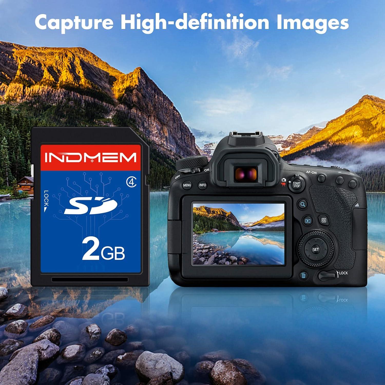 Paquete de 5 Tarjetas SD 2GB Clase 4 INDMEM - Memoria Flash