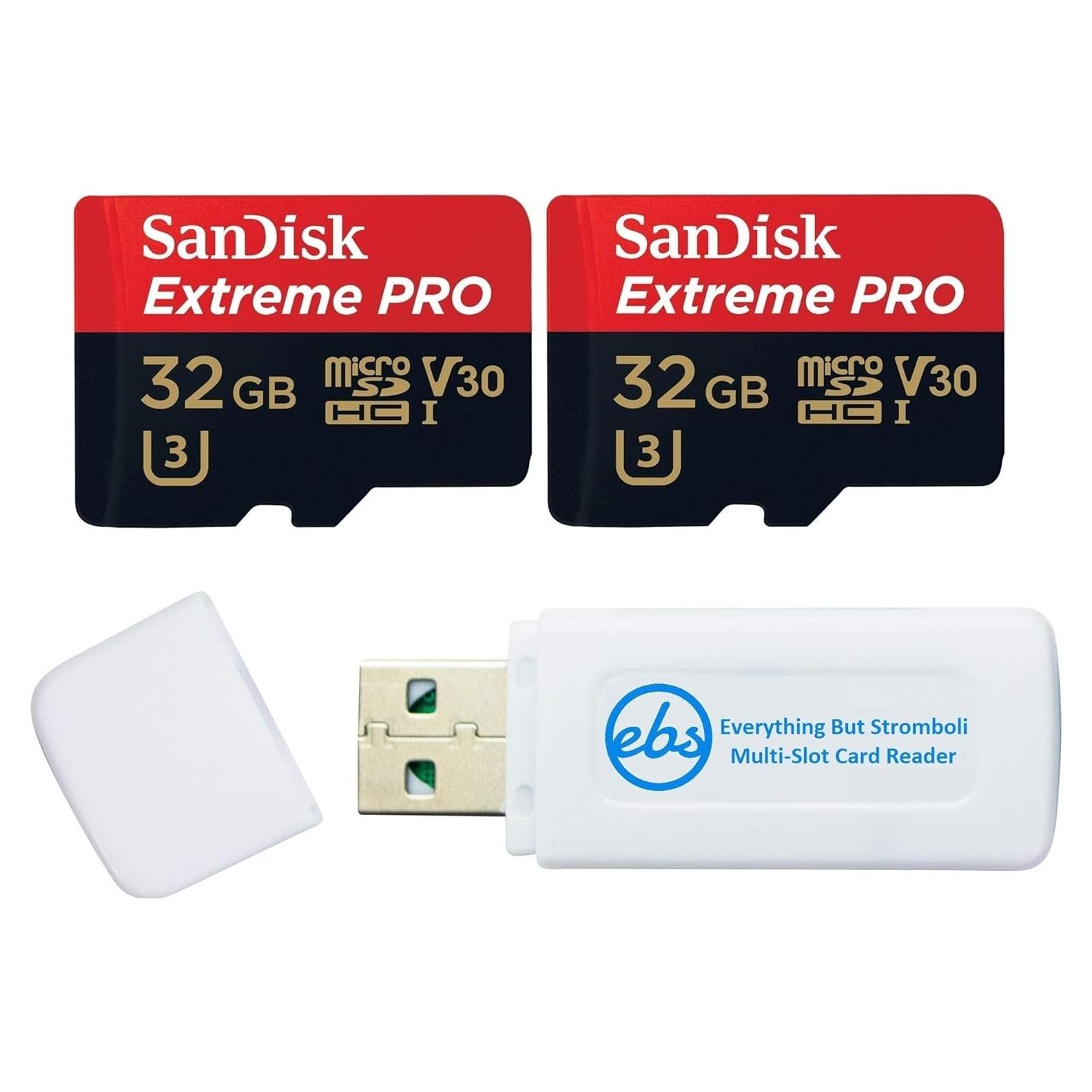 Paquete de 2 Tarjetas MicroSD SanDisk Extreme Pro 32GB UHS-1