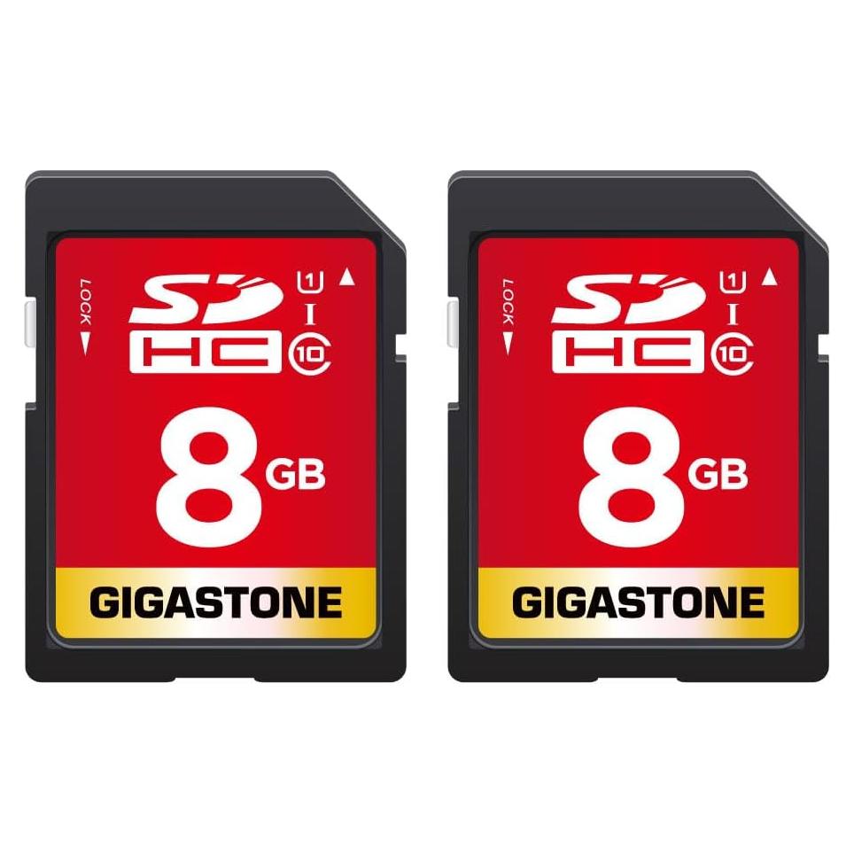 Gigastone 8GB Tarjeta de Memoria SDHC Clase 10 - Paquete de 2