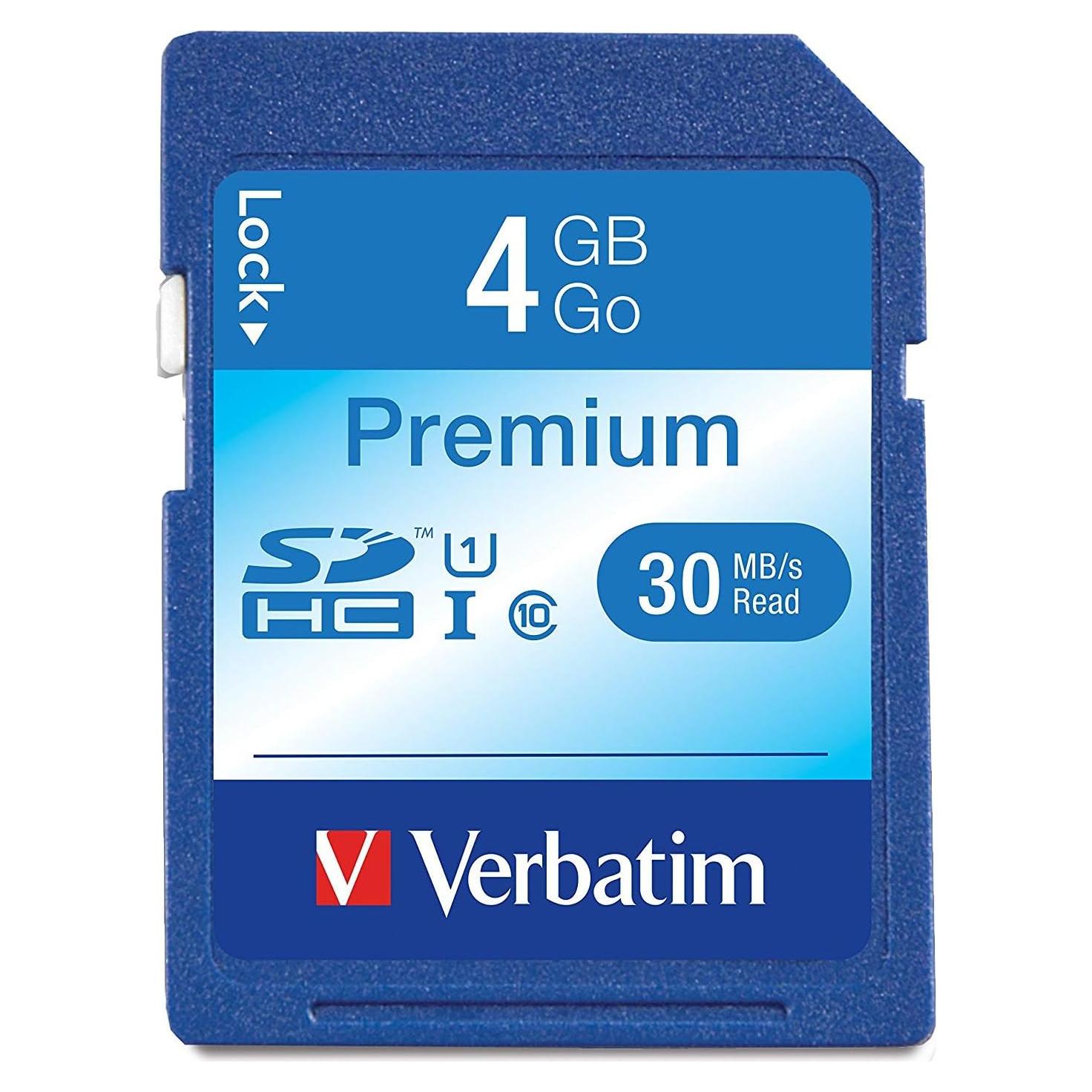 Tarjeta de Memoria SDHC Verbatim 4GB UHS-I Clase 10 Azul