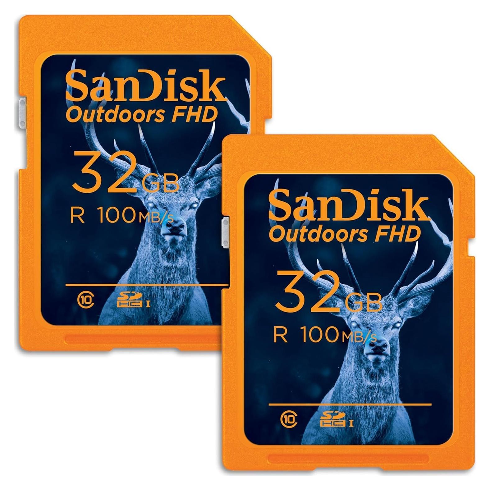Tarjeta SD SanDisk 32GB 2-Pack UHS-I para Cámaras de Sendero