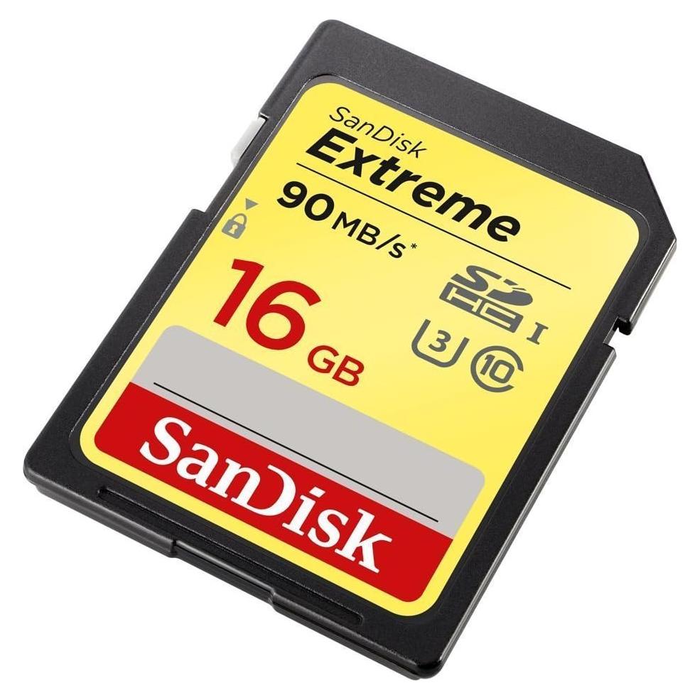 Tarjeta de Memoria SanDisk 16GB Extreme SDHC UHS-I 90MB/s